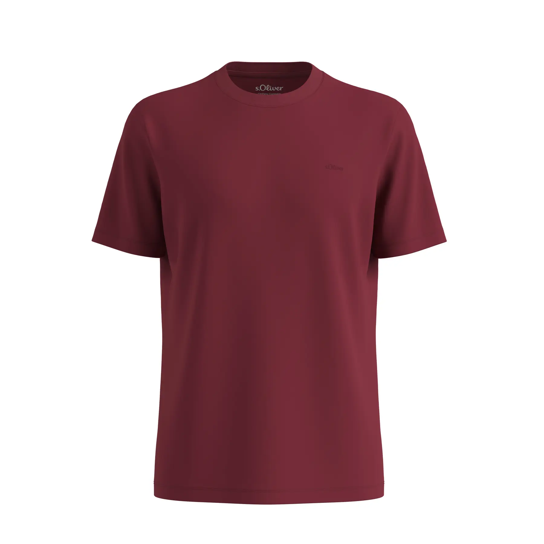 s.Oliver - male - Katoenen T-shirt met logo-opdruk