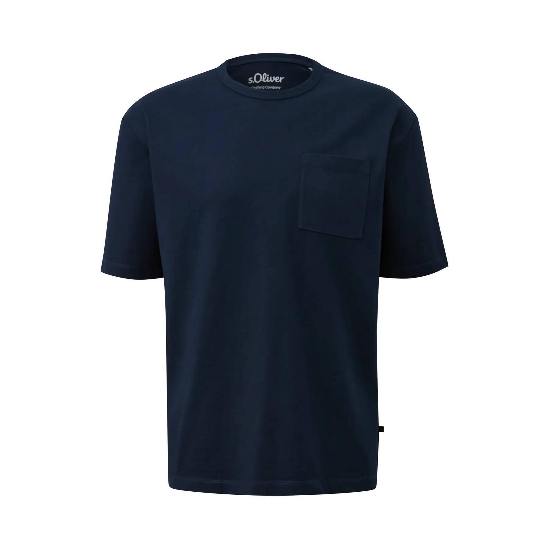 s.Oliver - male - T-shirt van zware jersey met borstzak in een moderne pasvorm
