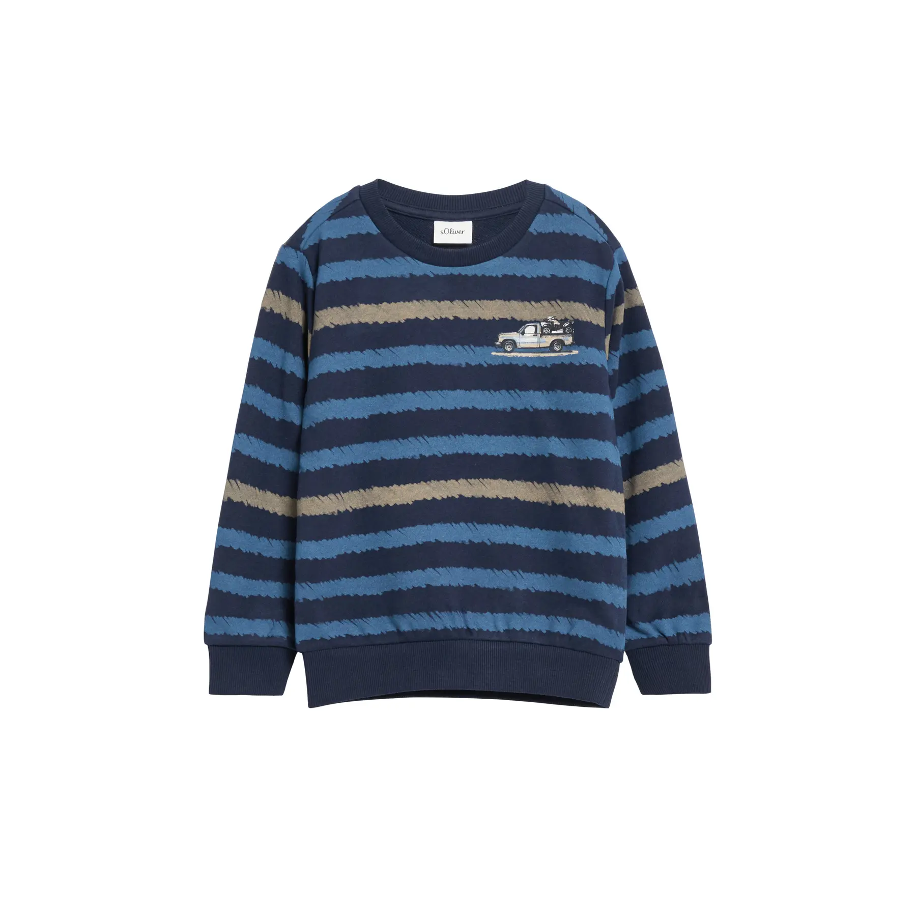 Ronde Hals Sweatshirt met All-over Print en Geprinte Detail Kind s.Oliver