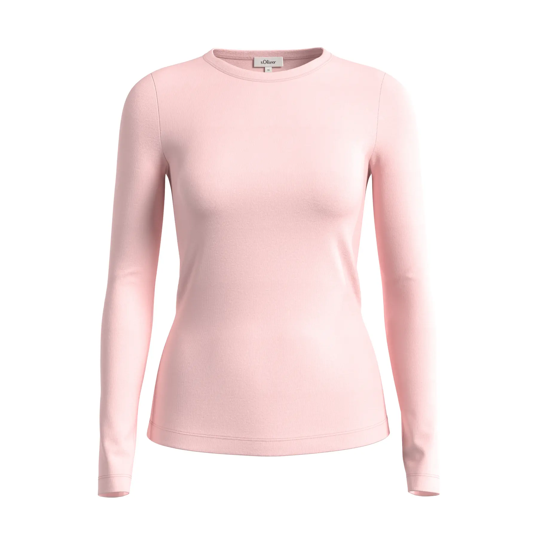 T-shirt a maniche lunghe in jersey slim fit donna
