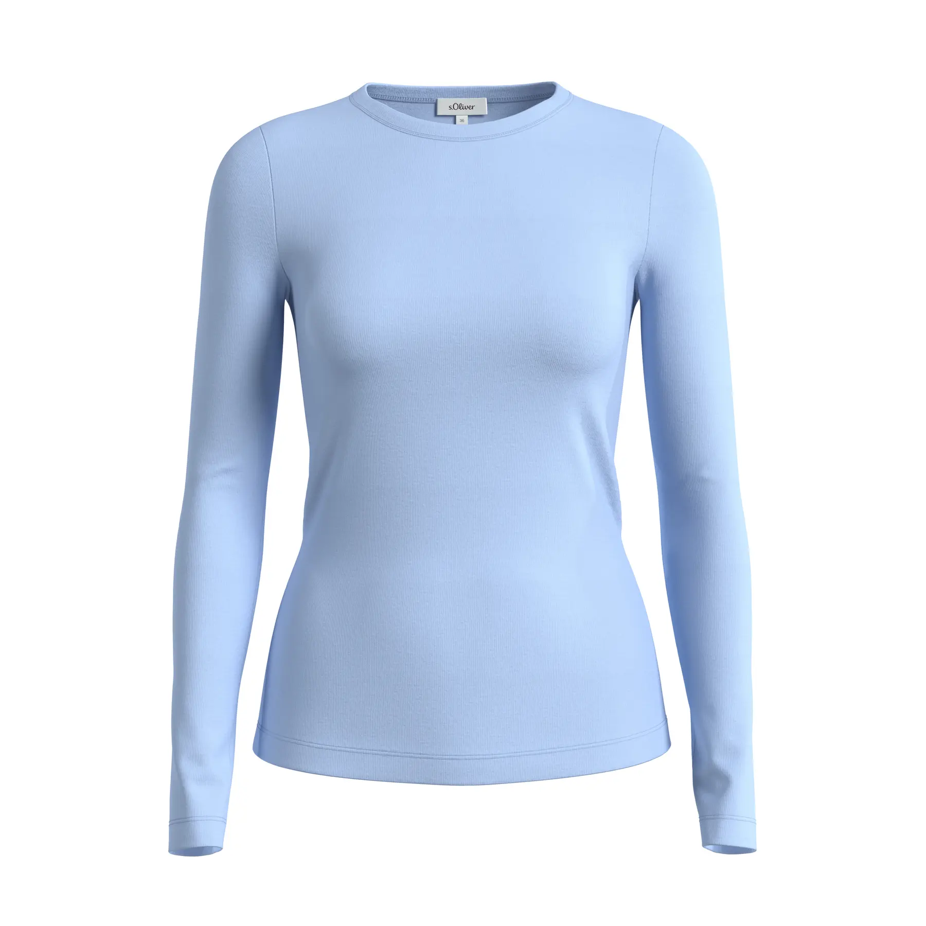 T-shirt a maniche lunghe in jersey slim fit donna