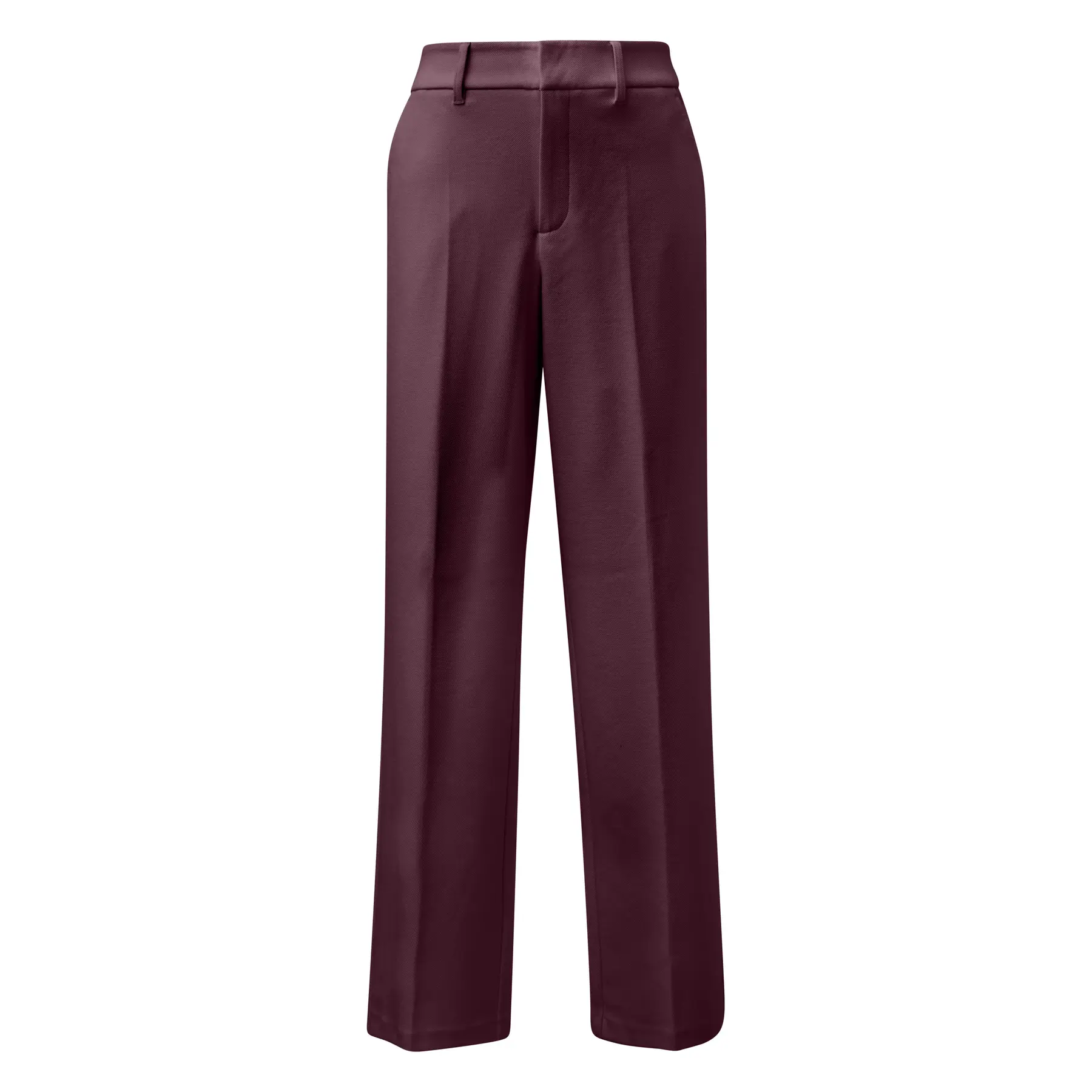 Pantaloni a gamba larga con piega donna