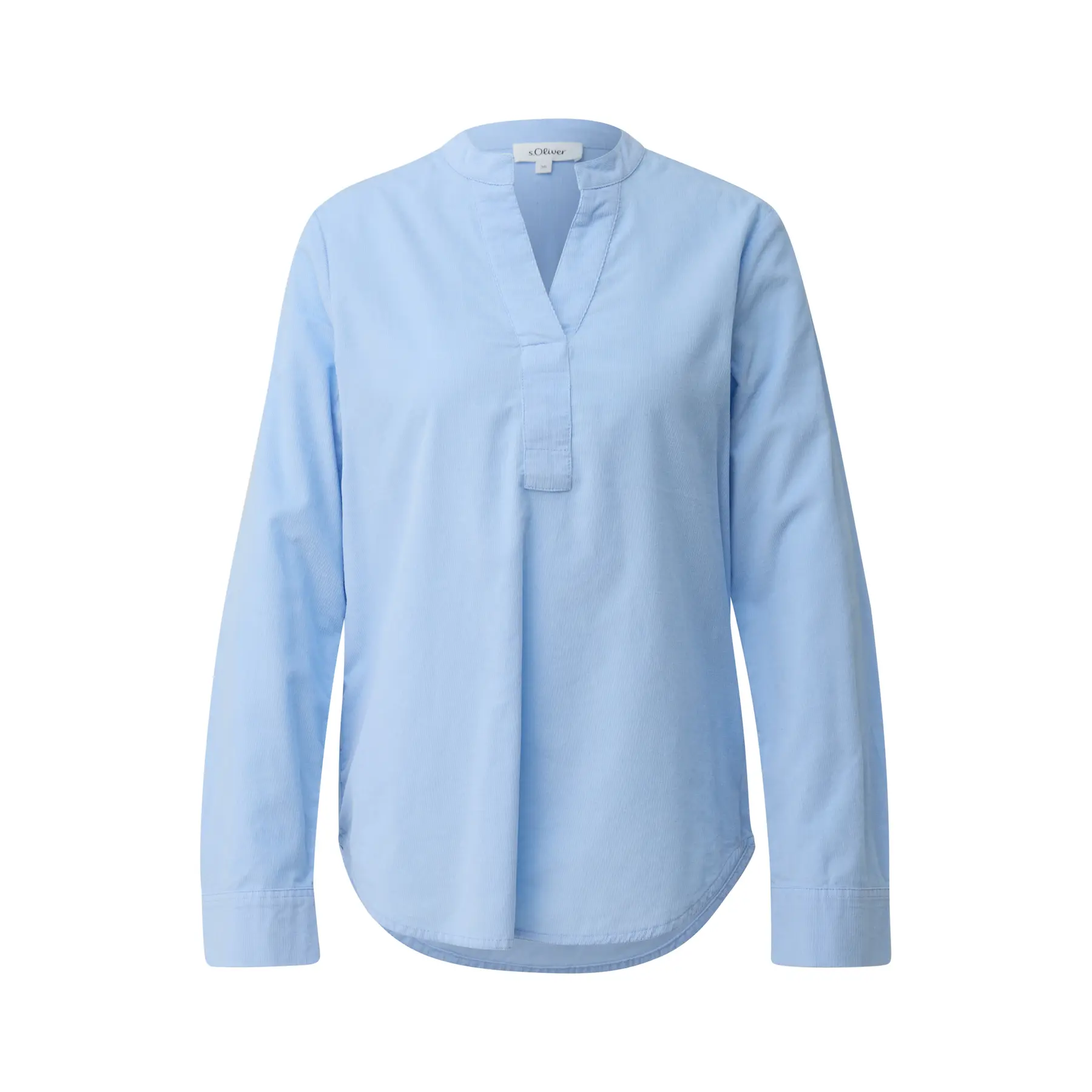 Blusa a collo alto con fessura sulle maniche donna