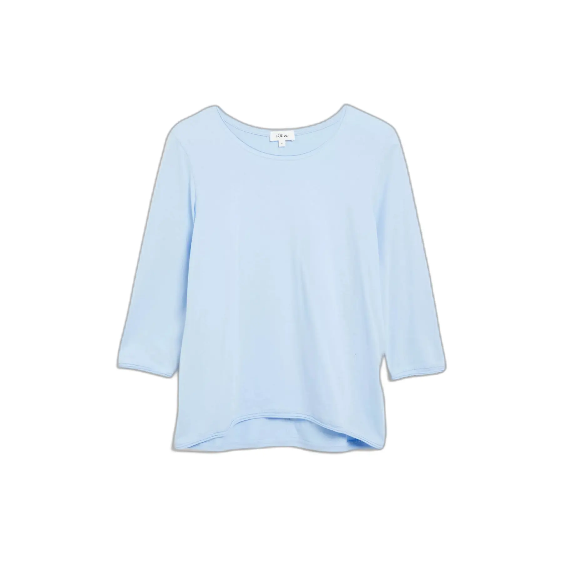 T-shirt maniche lunghe con orlo arrotolato donna