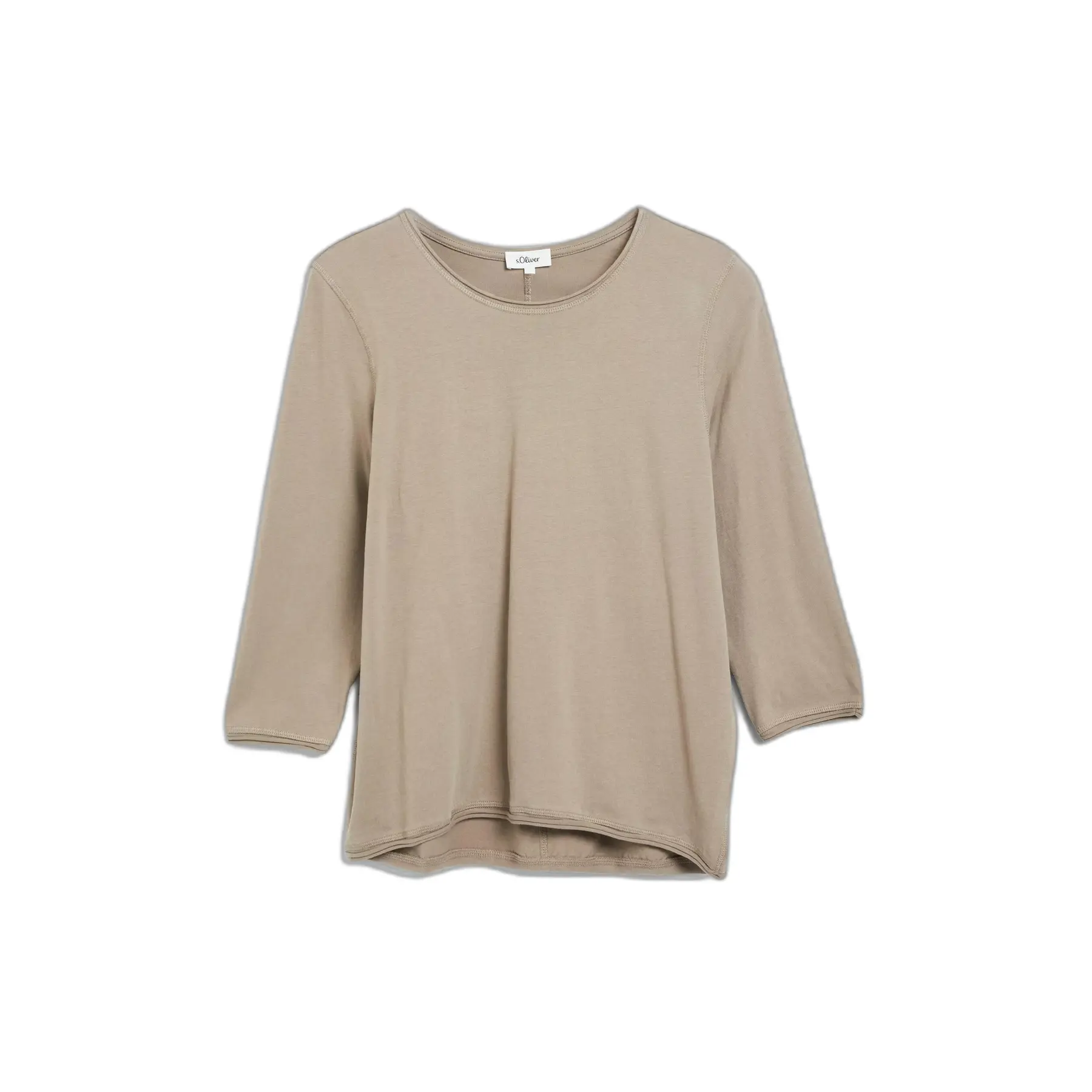 T-shirt maniche lunghe con orlo arrotolato donna