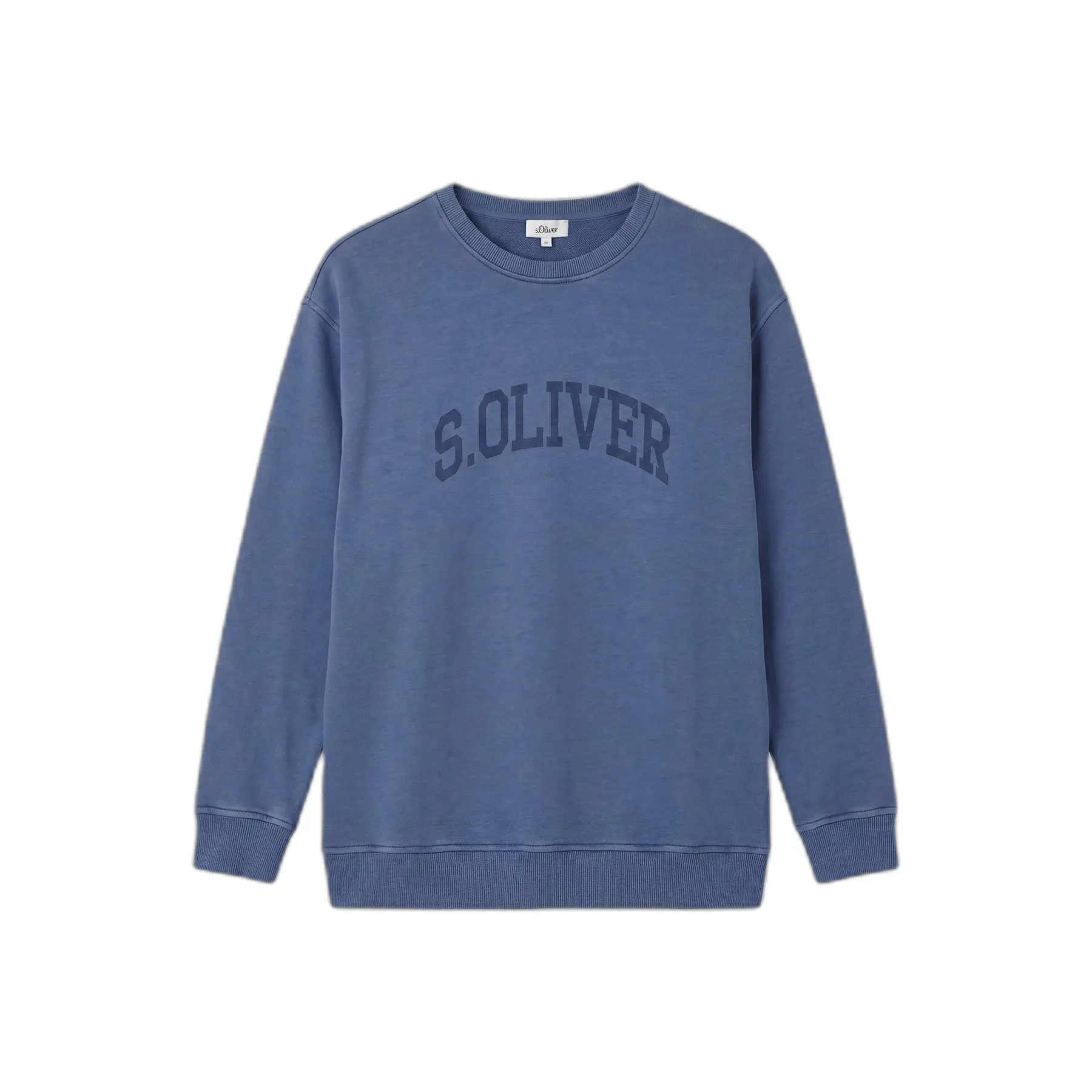 Felpa garment dye con logo donna