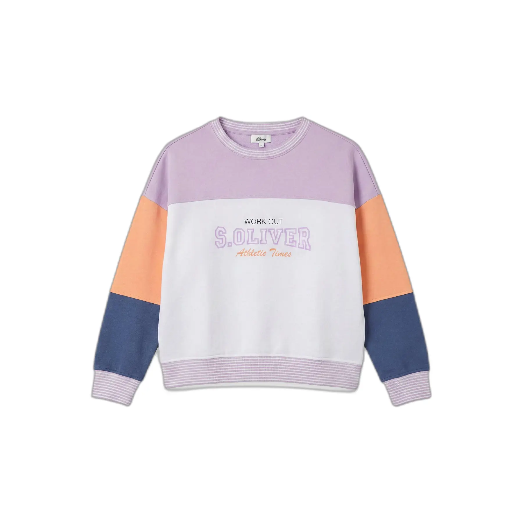 Felpa colourblock con logo donna