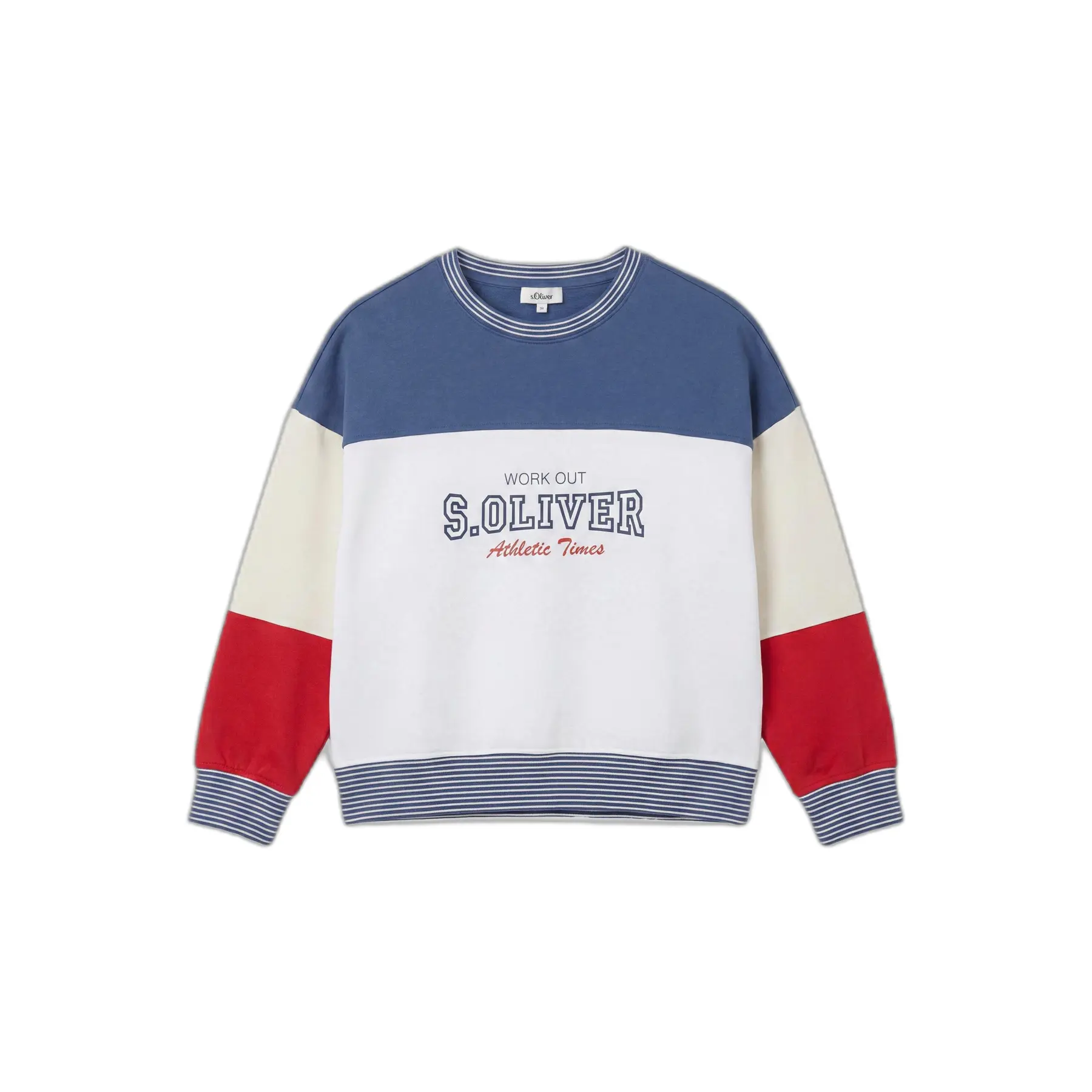 Felpa colourblock con logo donna