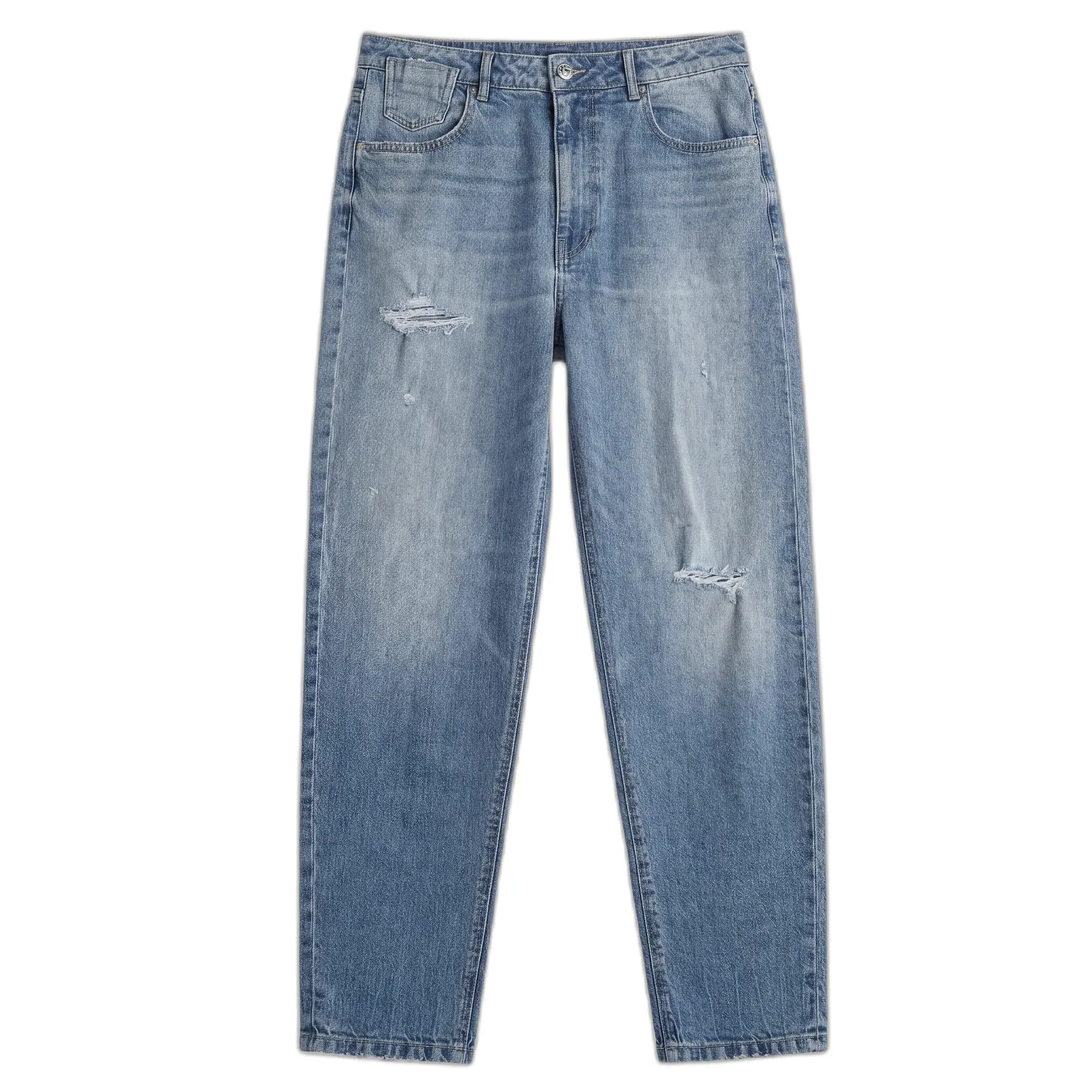 Jeans taglio mom à effets destroy Tapered femme  Mom