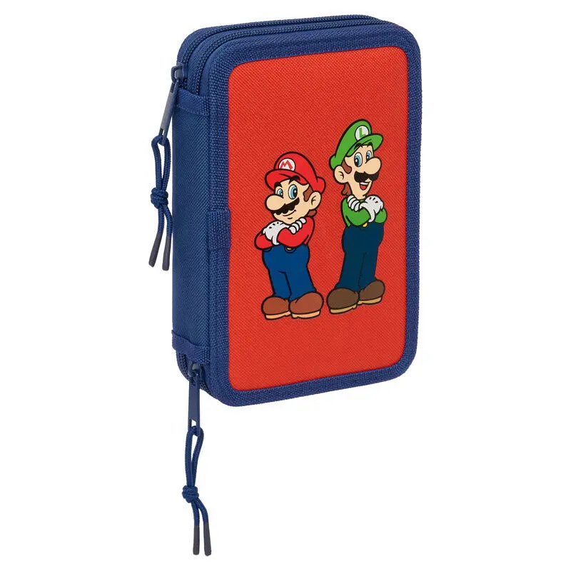 Doppeltes Federmäppchen Safta Super Mario Bros Mamma Mia (x29)