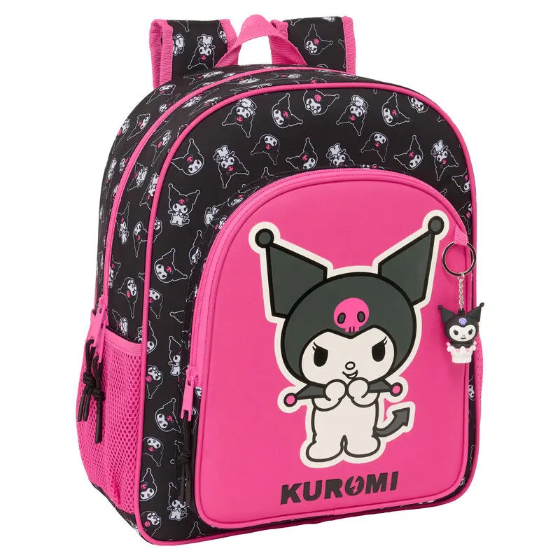 Safta Unisex Rose Backpack Compatible With Adjustable Trolley Hello Kitty Kuromi