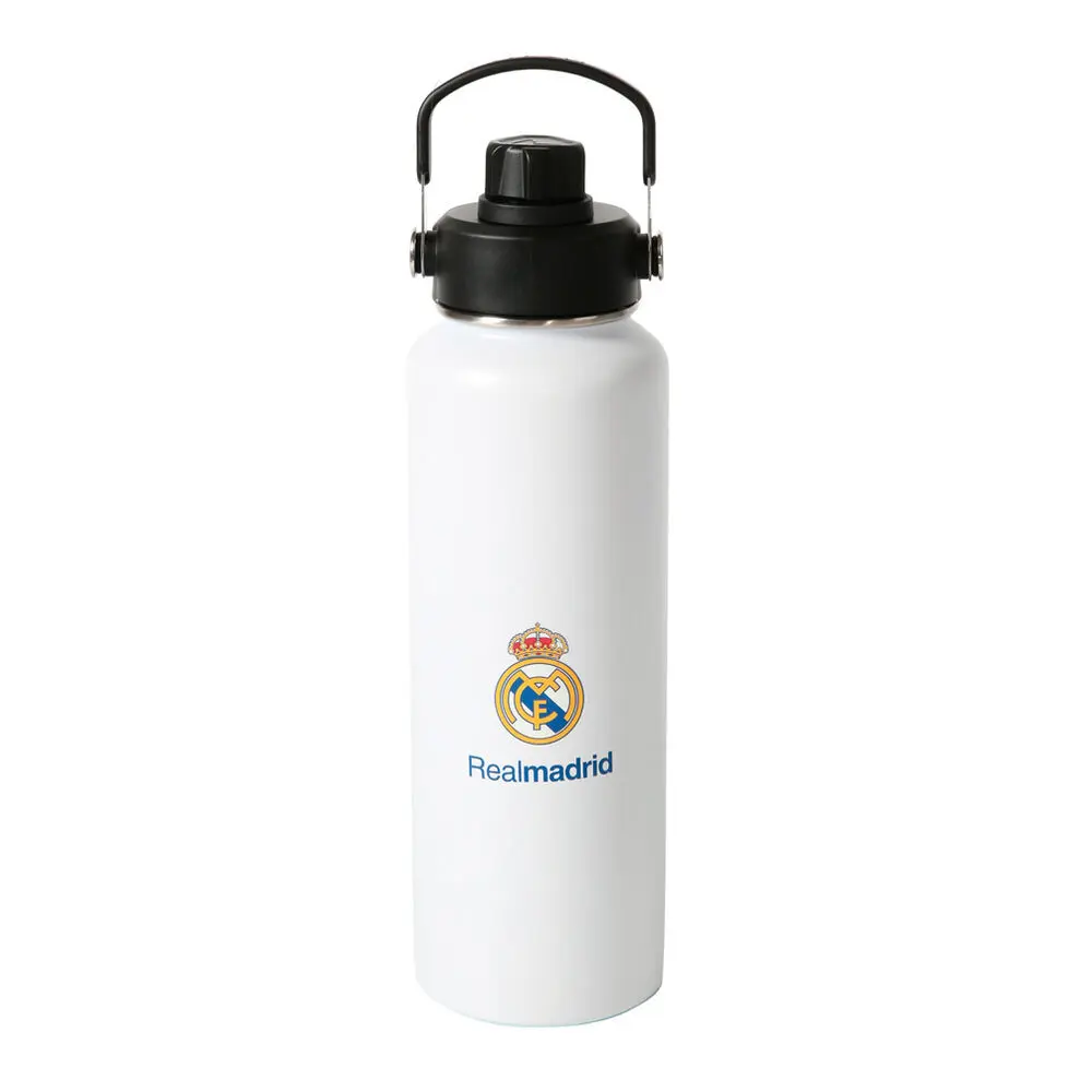Safta Unisex Blanc Isothermal Bottle Real Madrid