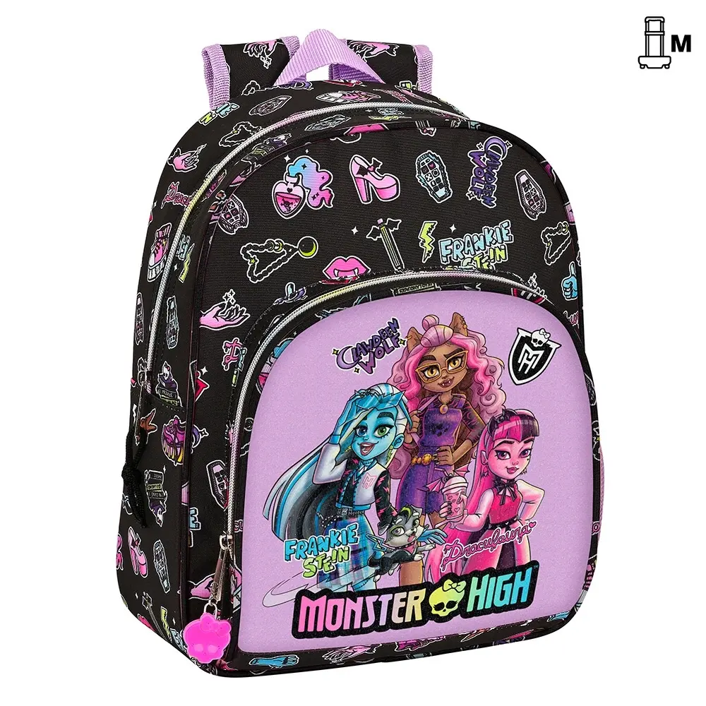 8412688535071 - Rucksack passend für Mädchenwagen Monster High 28x34x10 cm