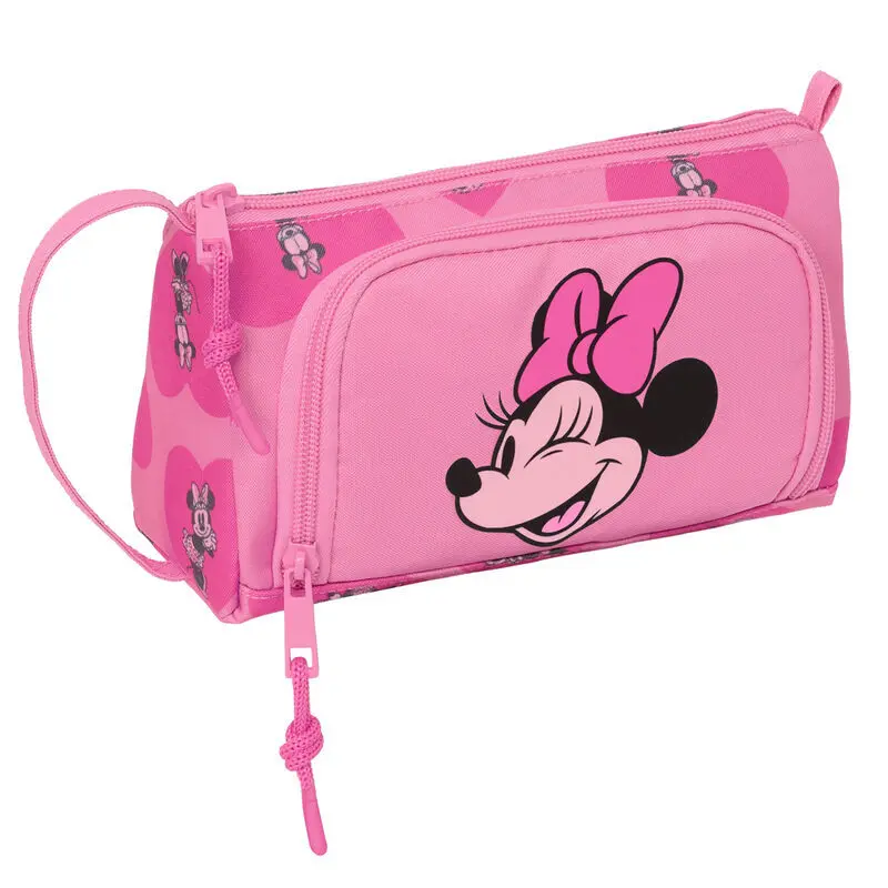 8412688525294 - Stifteetui mit aufklappbarer Tasche ohne Schreibwaren für Mädchen Disney Minnie Loving