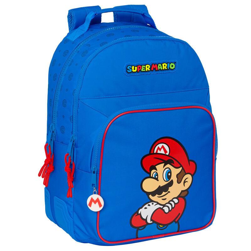 8412688527335 - Anpassungsfähiger Rucksack mit zwei großen Kinderfächern Super Mario Bros Play