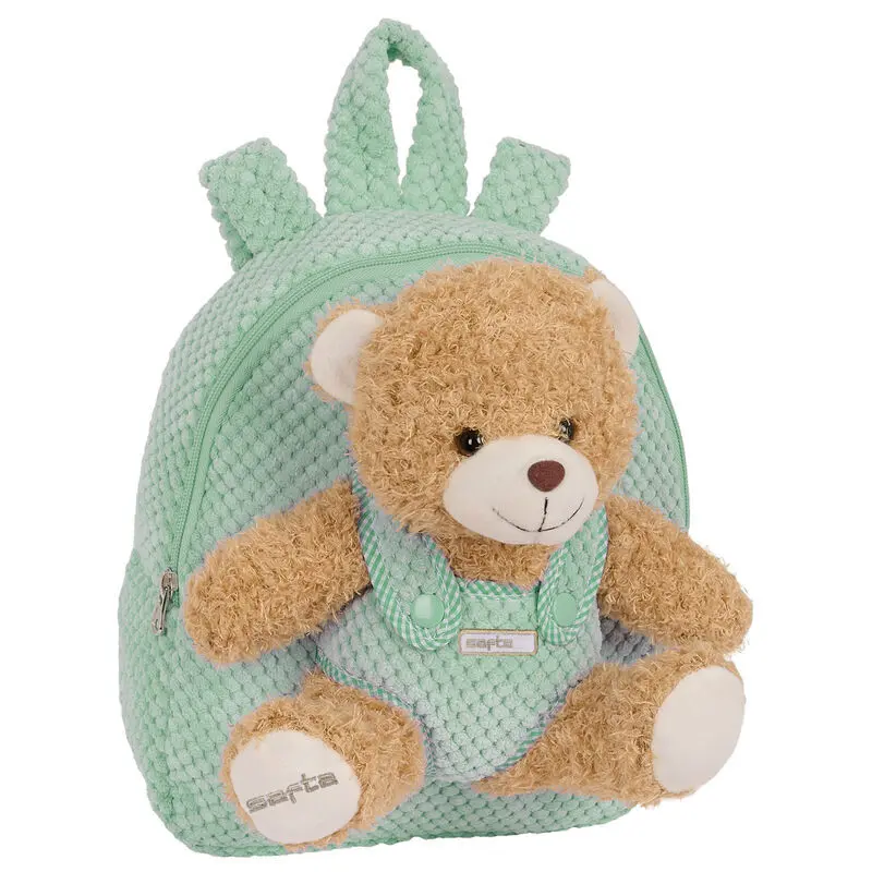 8412688545377 - Kinderrucksack Plüschbär türkis 23 x 27 x 75 cm
