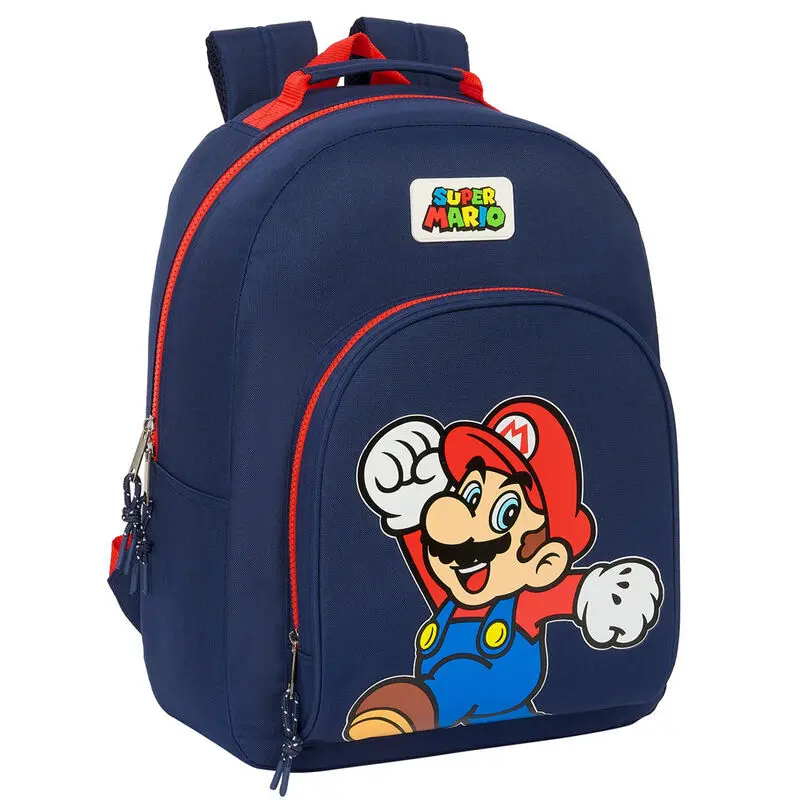 8412688557288 - Anpassungsfähiger Rucksack mit doppeltem Reißverschluss Kind Super Mario Bros