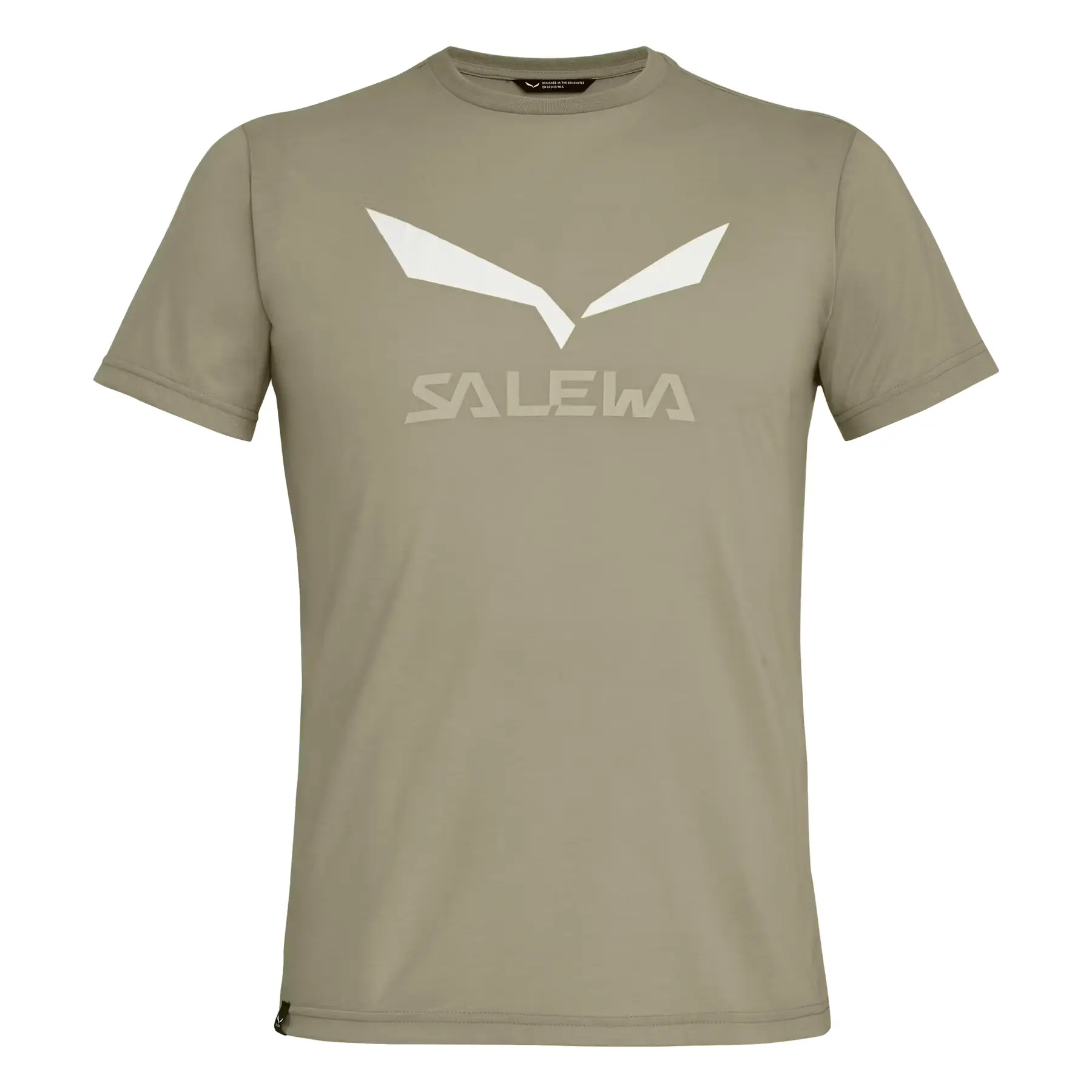 Salewa Men's Beige T-Shirt Solid Dry