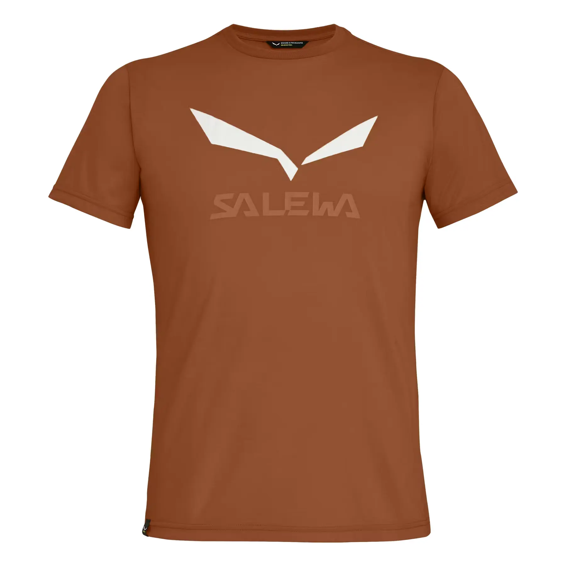 Salewa Men's Marron T-Shirt Solid Dry