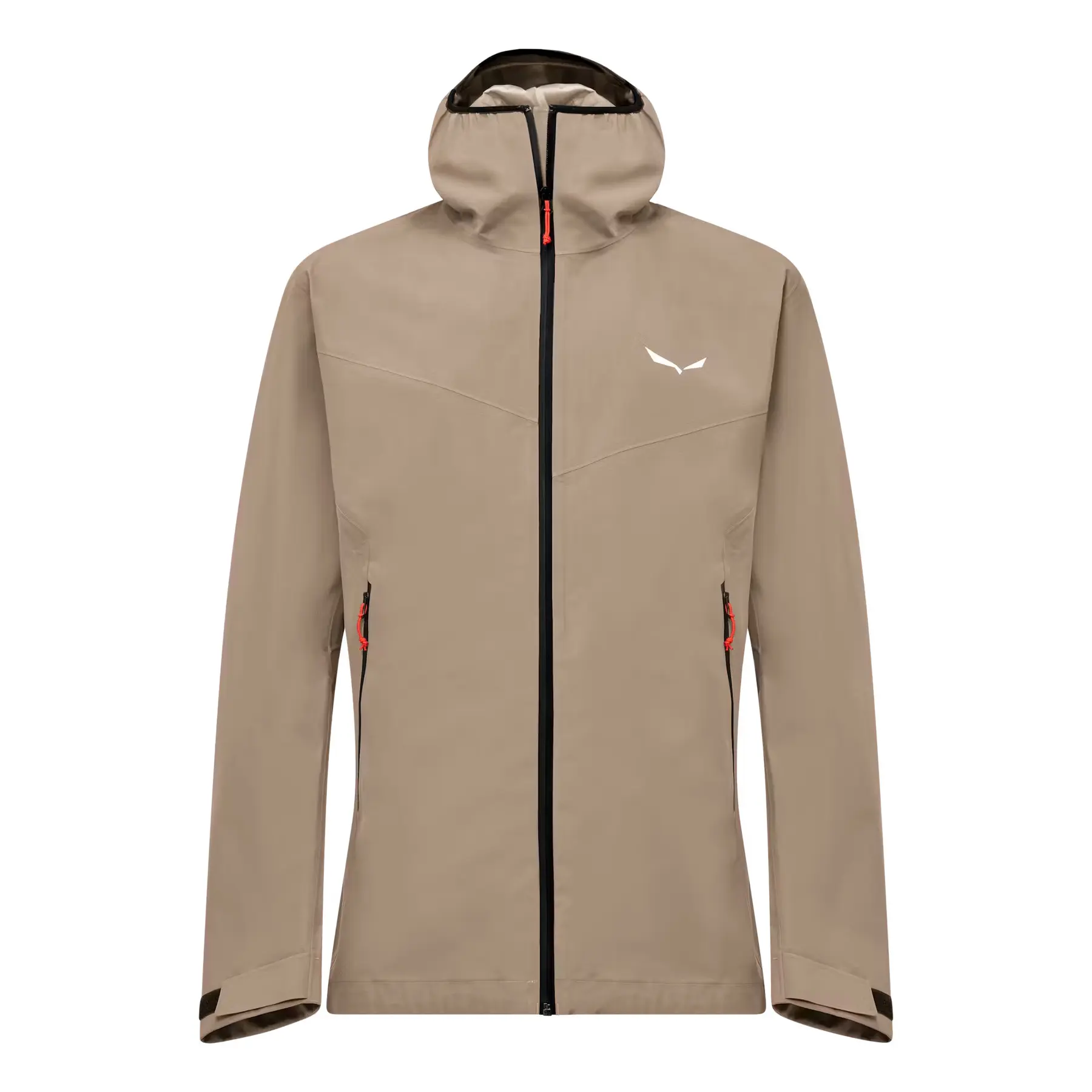 Salewa Men's Beige Hooded Jacket Puez Gtx 3 Layers