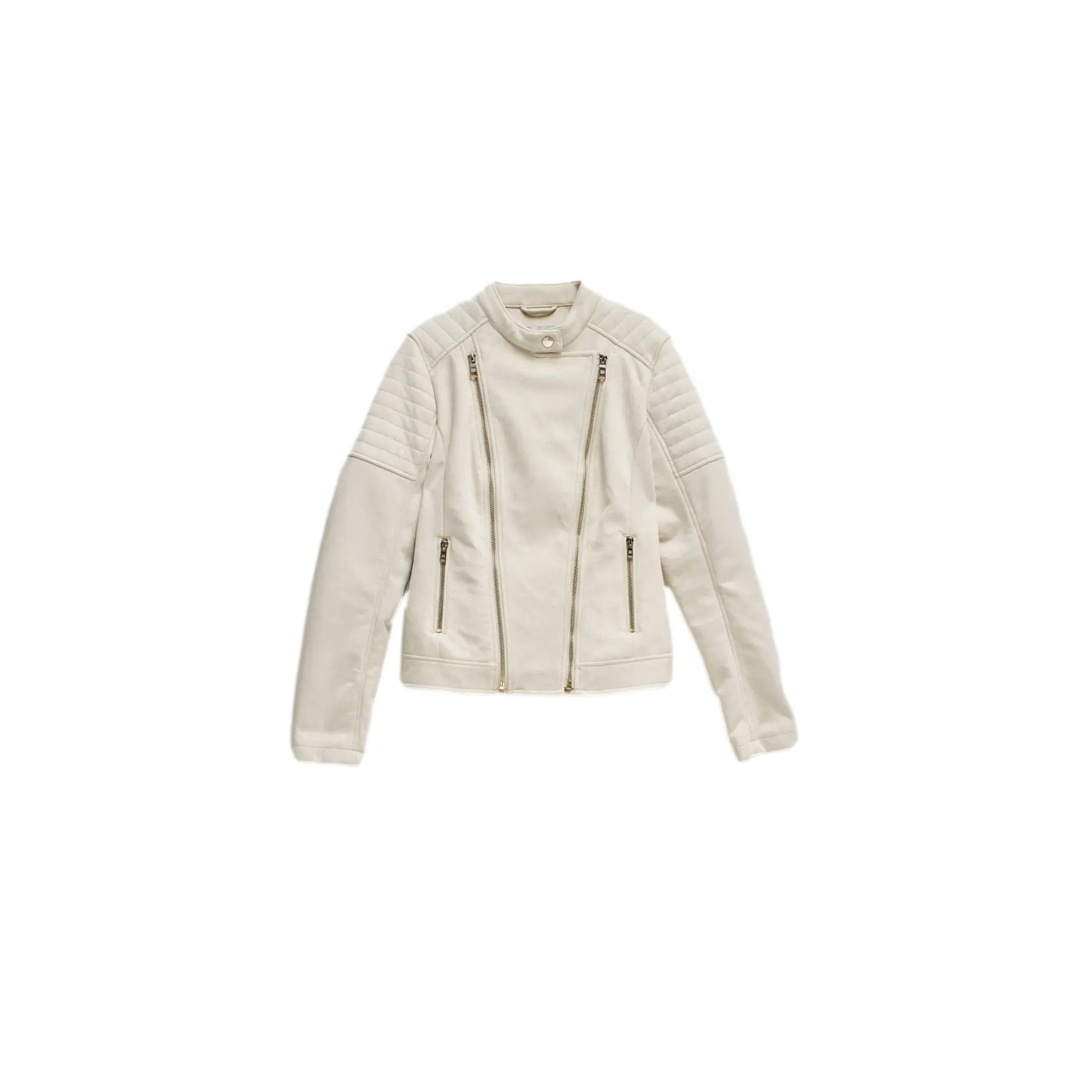 Giacca slim effetto suede donna