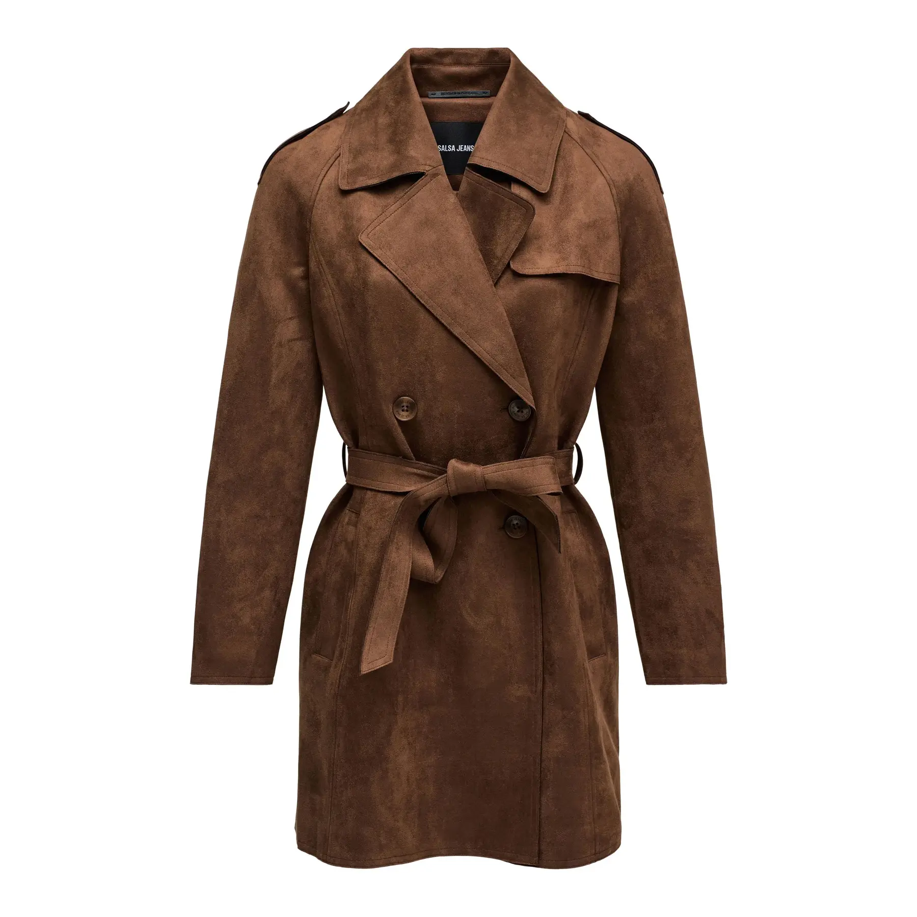 Trench effet suede donna