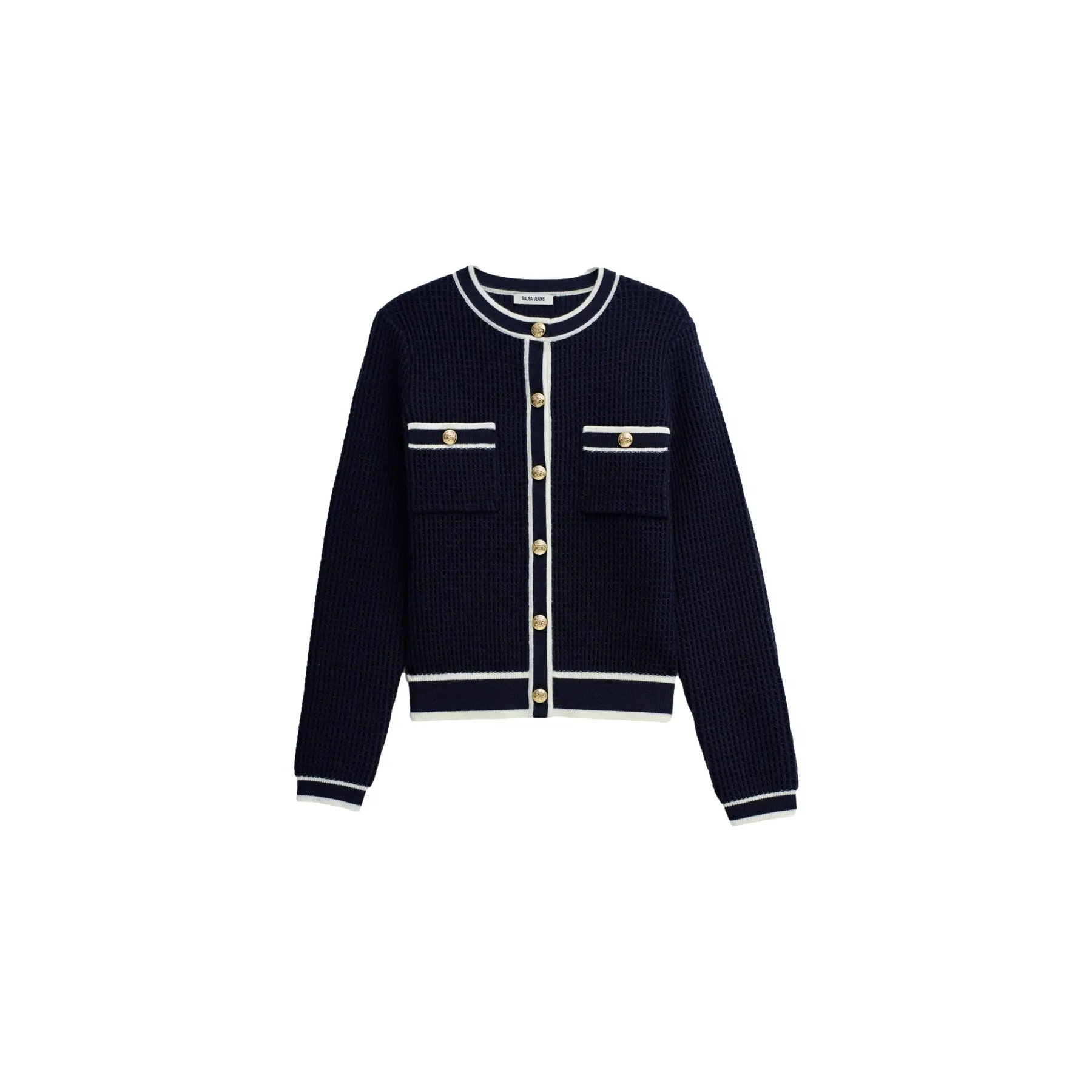 Cardigan con bottoni dorati donna