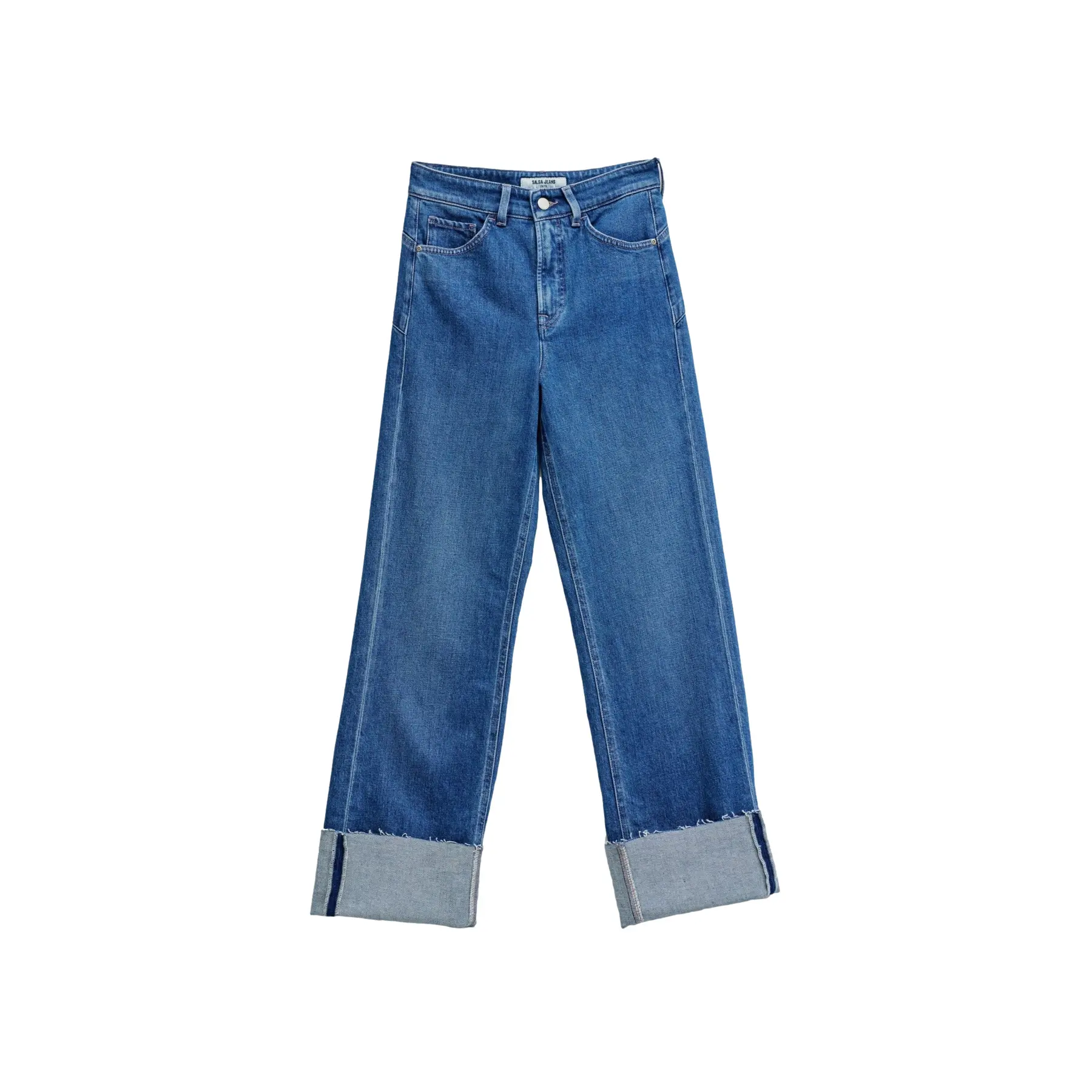 Salsa Jeans Women's Bleu Straight Push In Jeans Faith