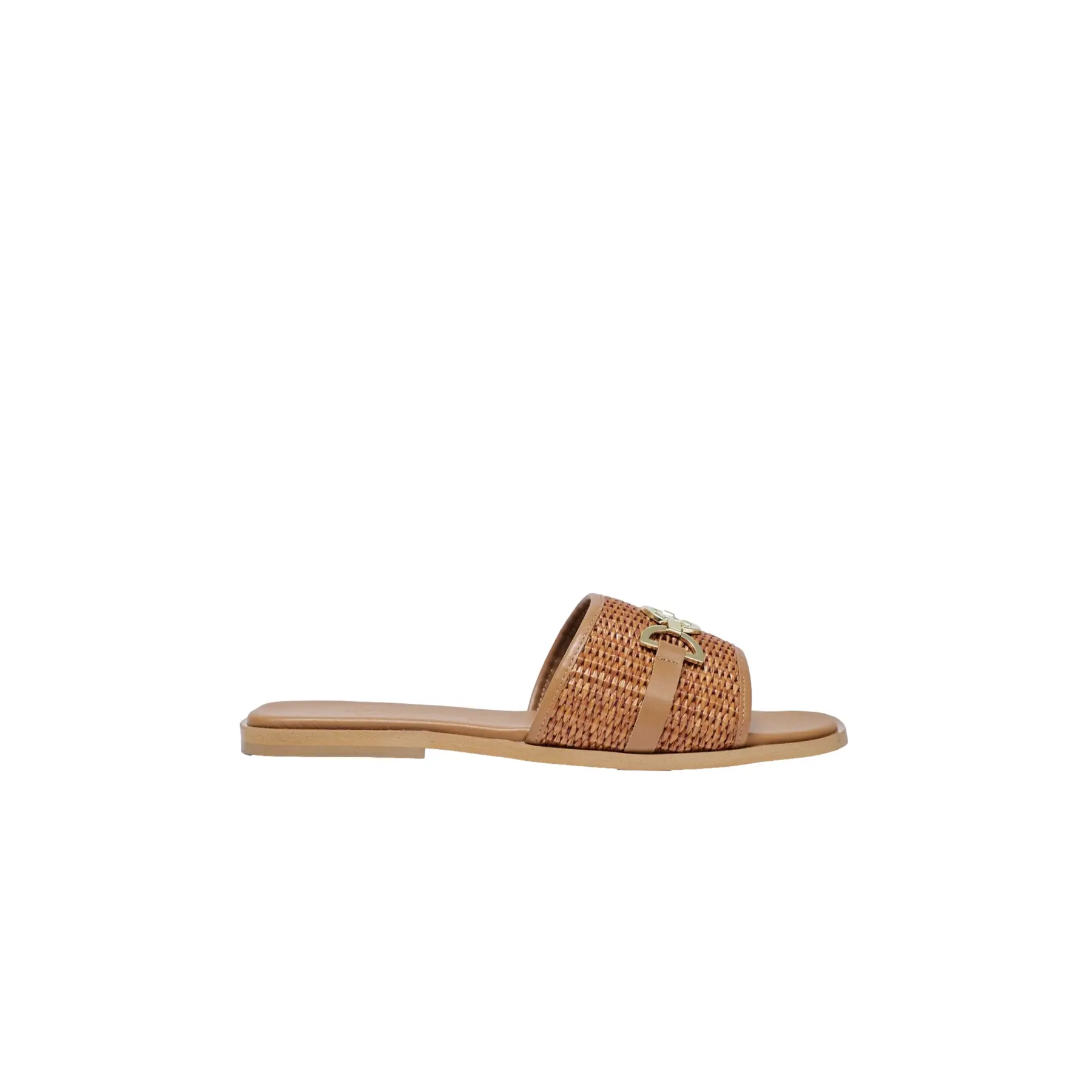 Flache Leder Sandalen mit Raphia Damen Salsa Jeans