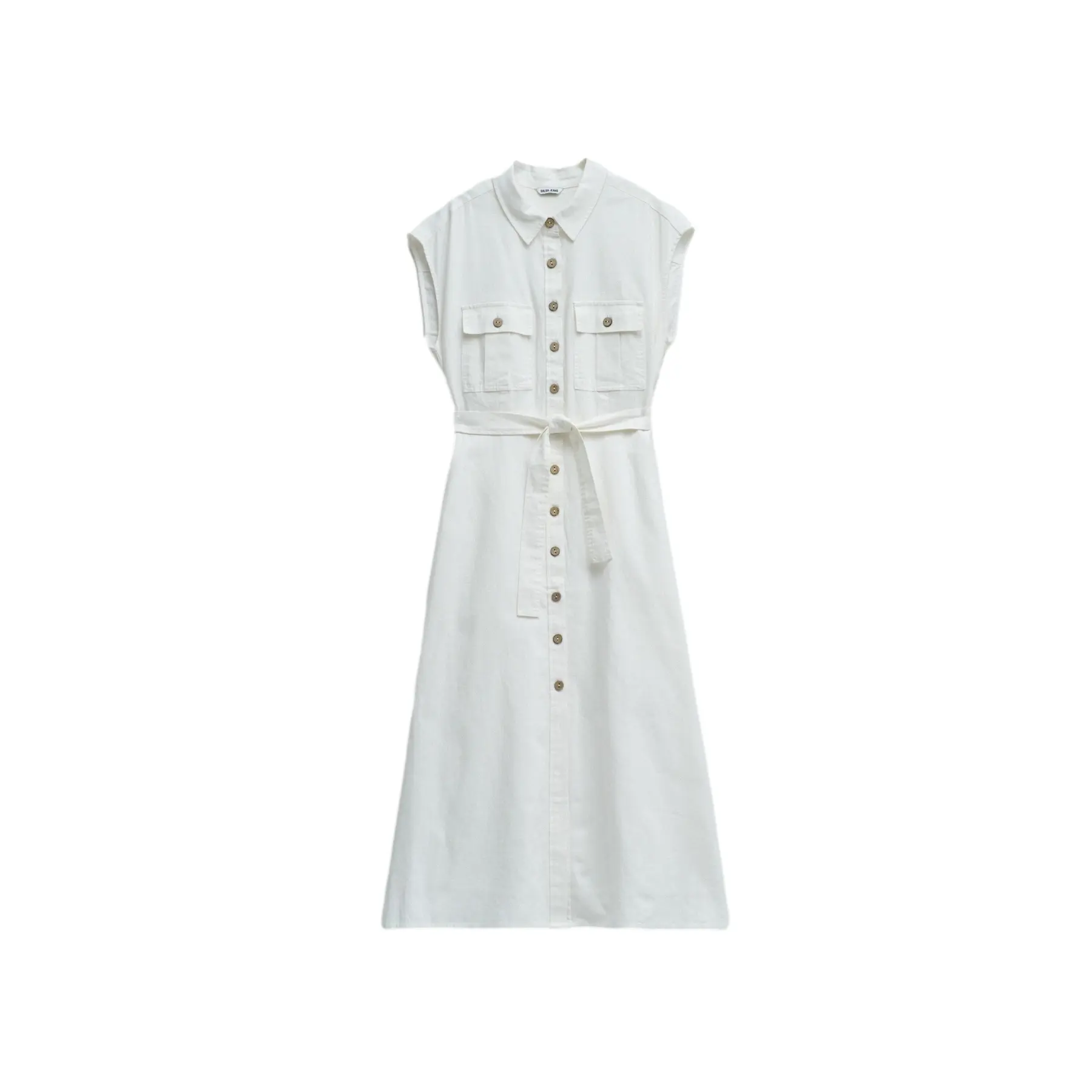 Hemdkleid Damen Salsa Jeans Midi