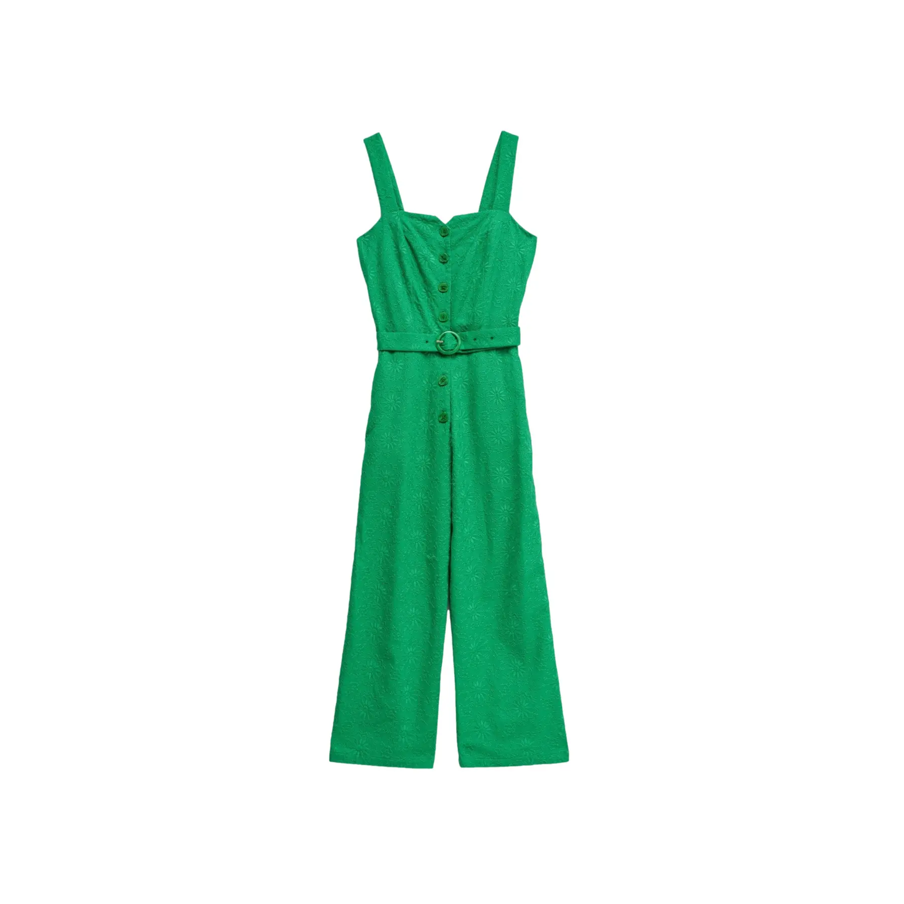 Combinazione ricamata in lino donna