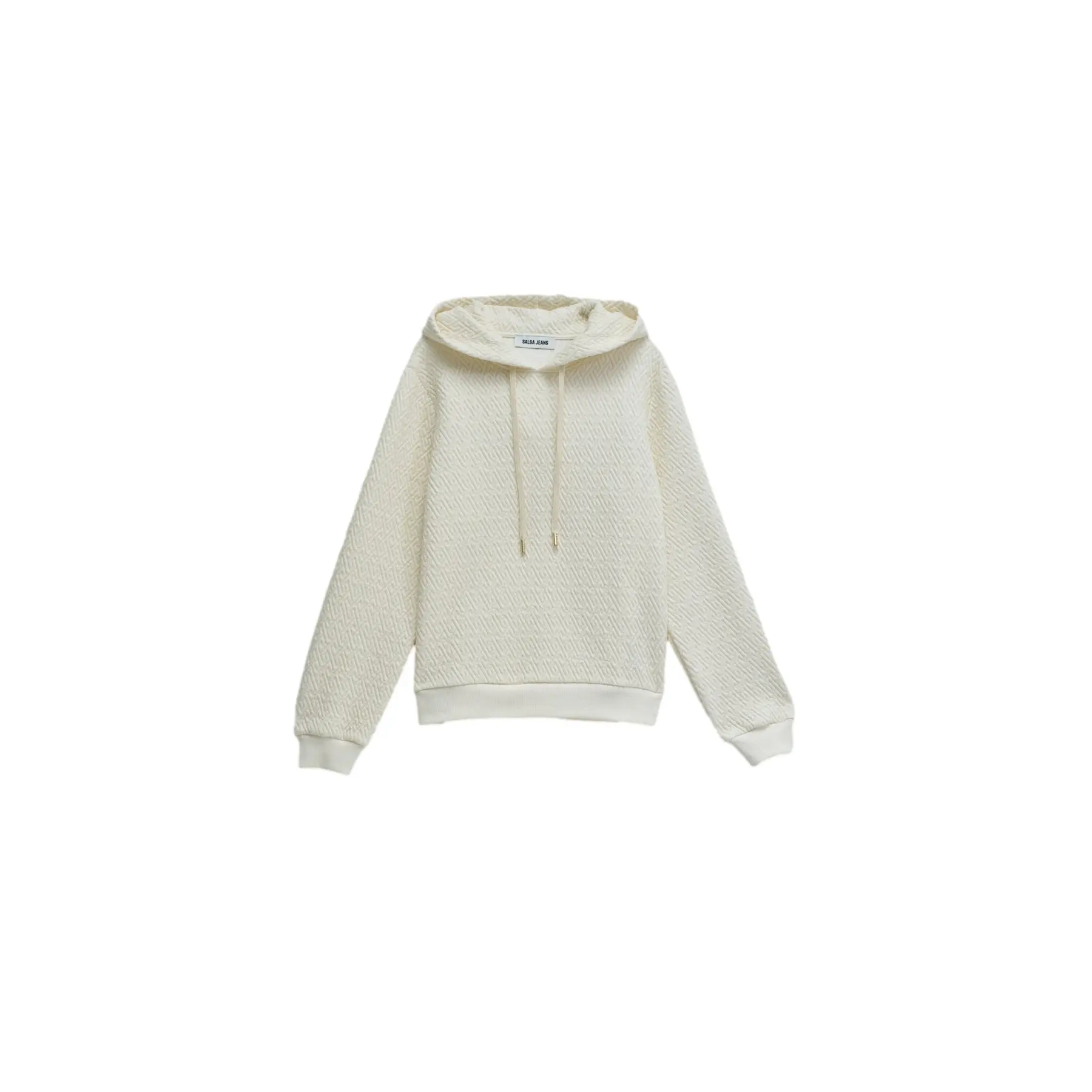 Felpa con cappuccio jacquard donna