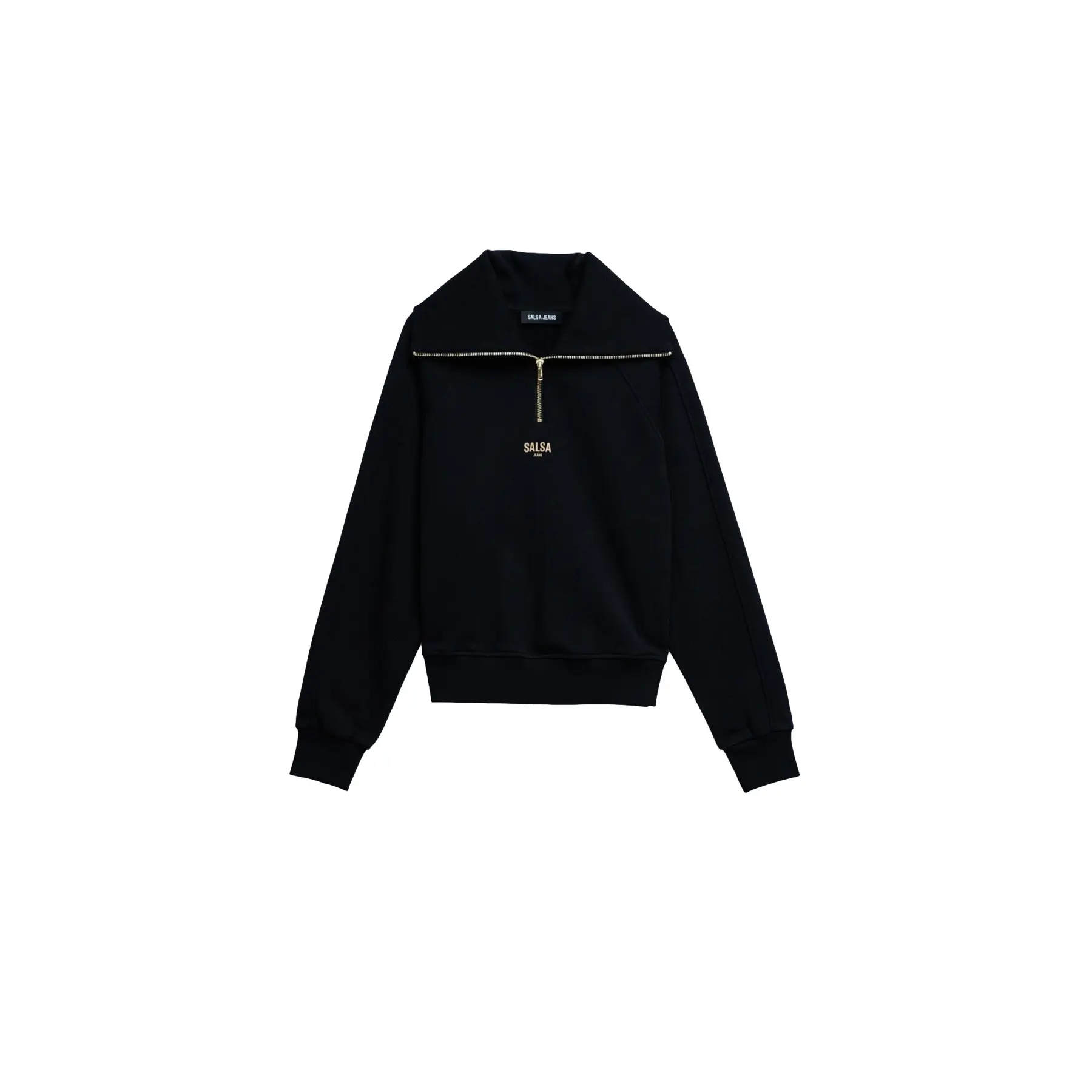 Felpa mezza zip donna