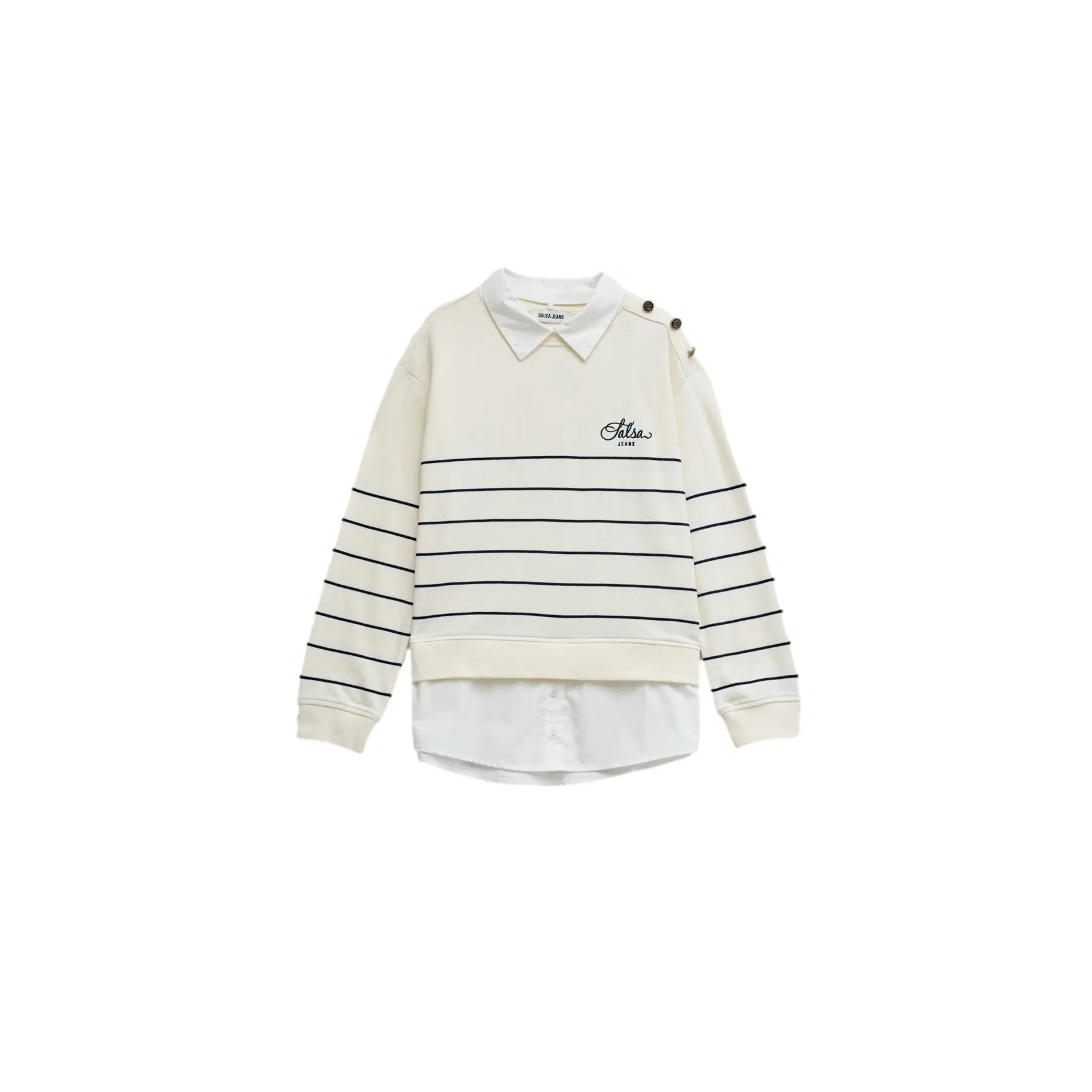 Pull combinato con camicia donna