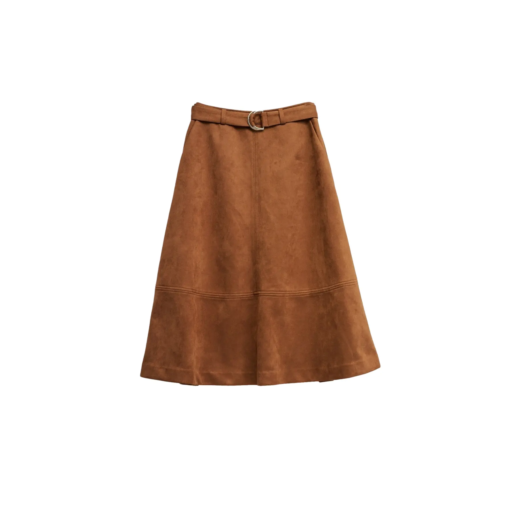 Gonna effetto camoscio donna  Midi
