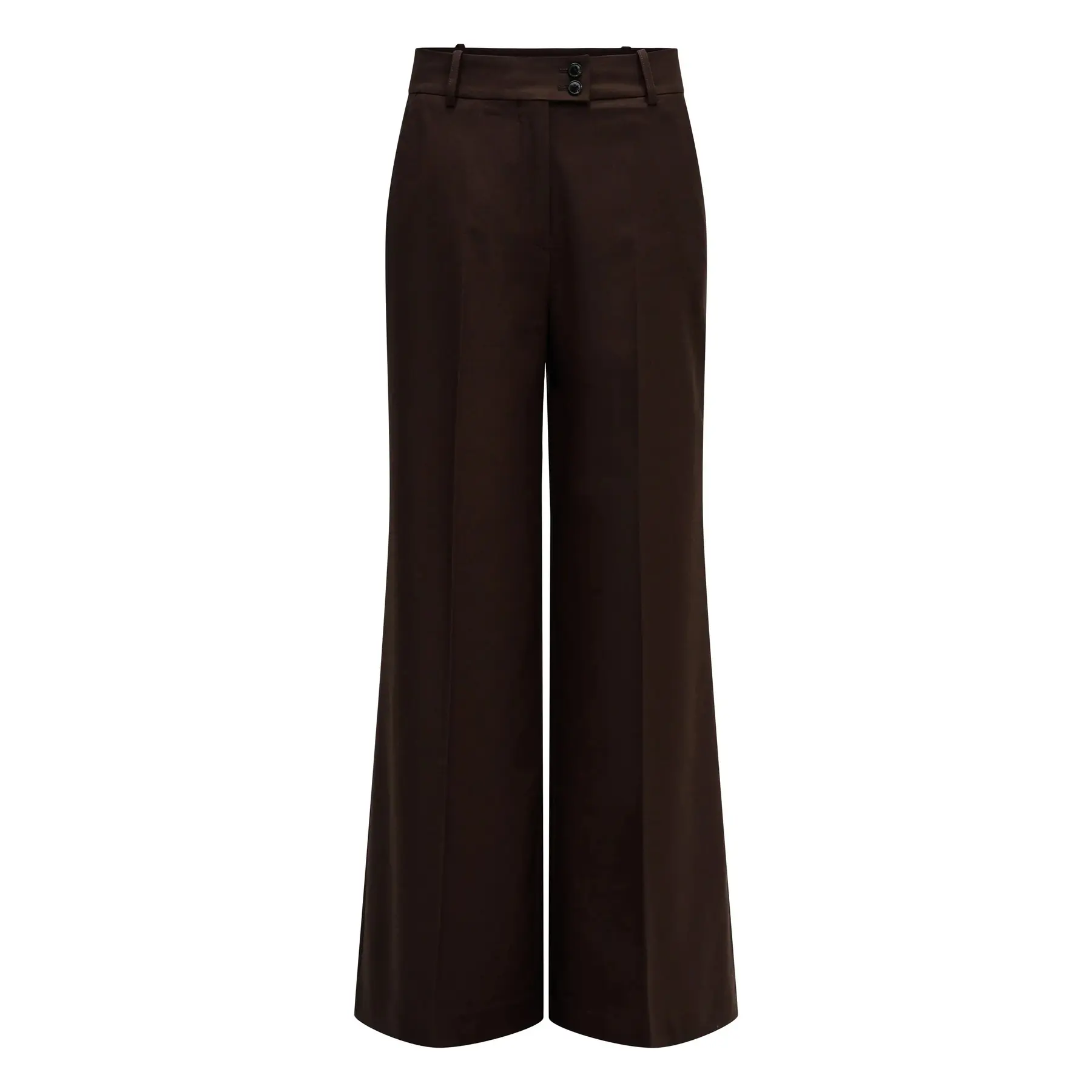 Salsa Jeans Women's Marron Wide Linen Chino Trousers For