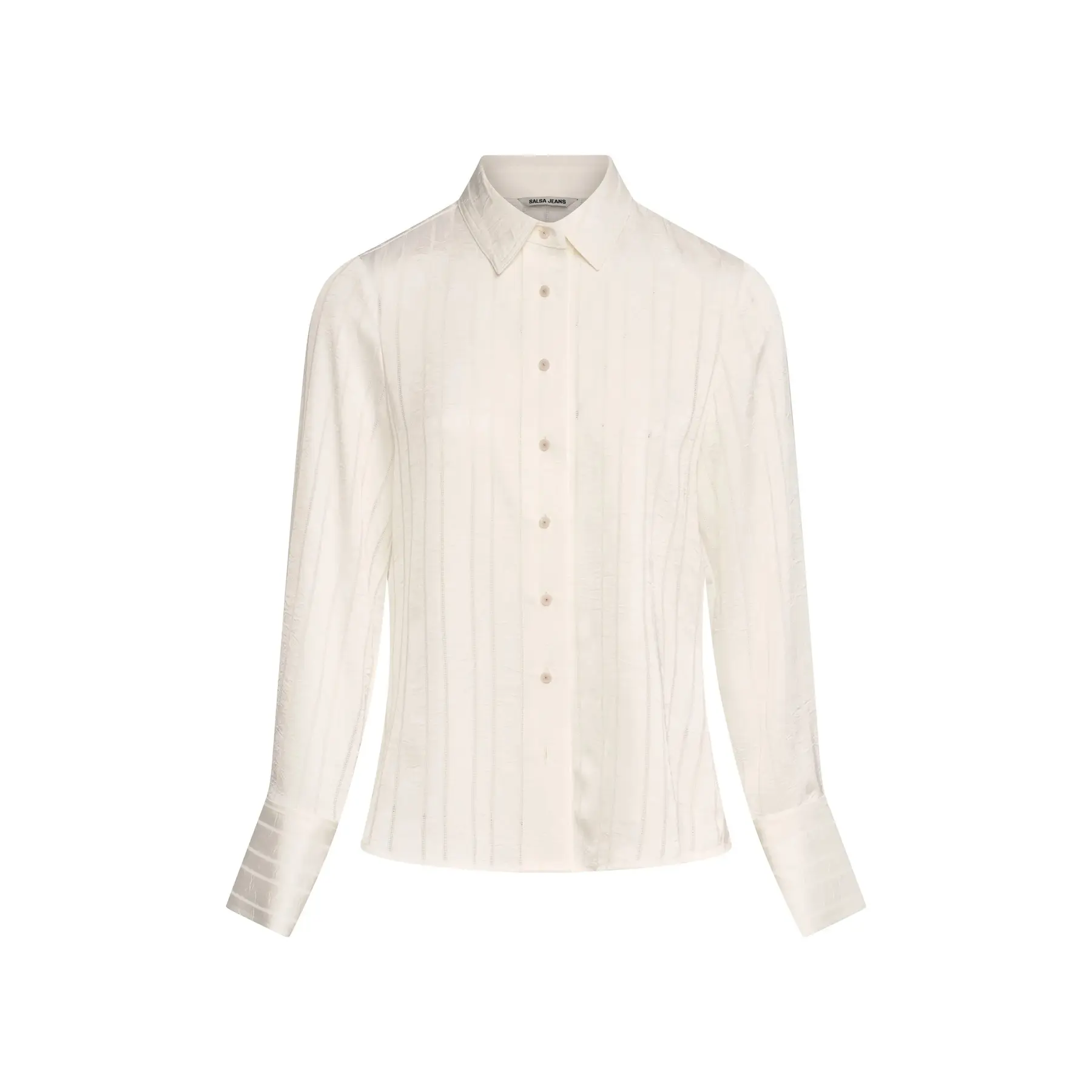 Chemisetta in satin a righe donna