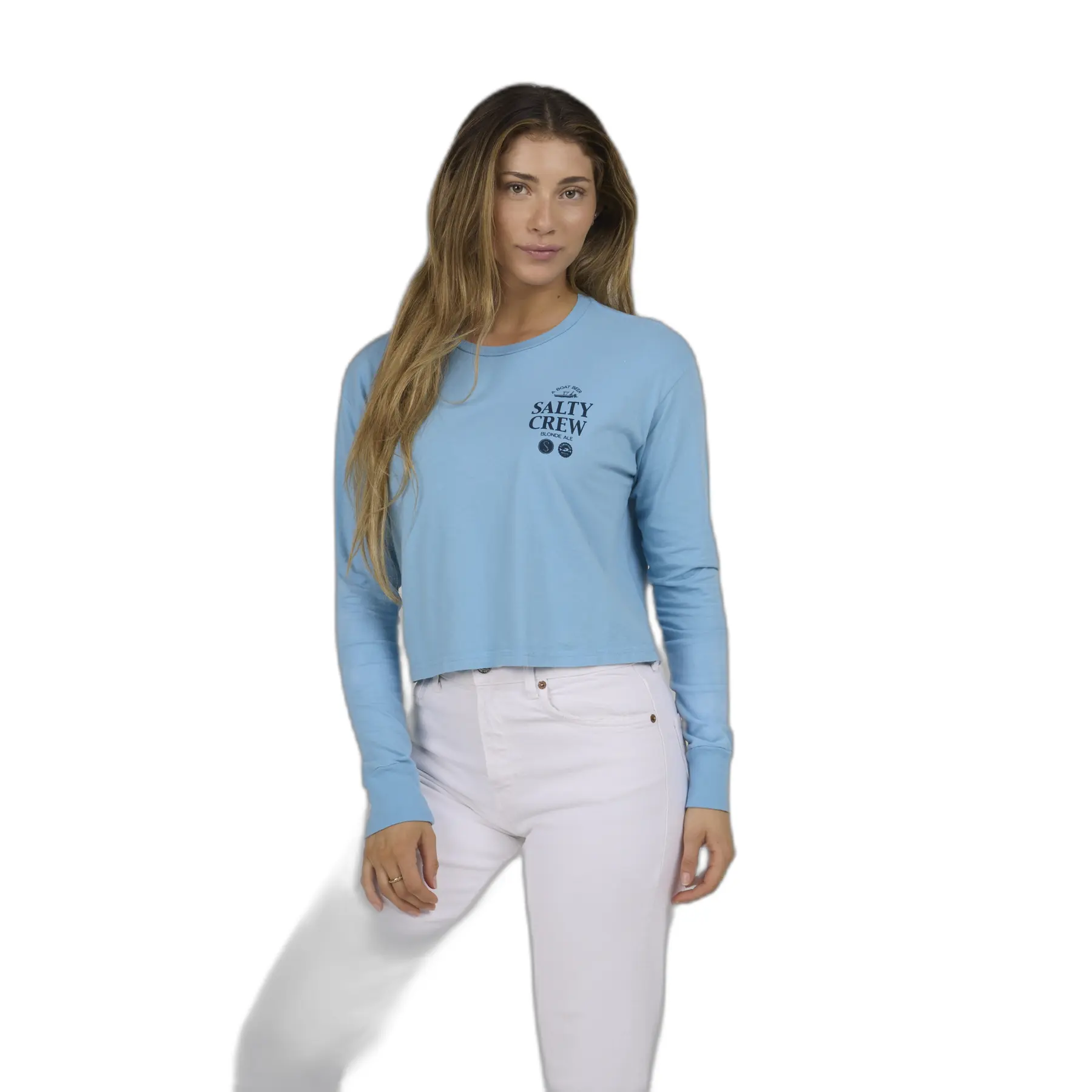 0804046504238 - Crop-T-Shirt Langarm Damen Sip & Sea