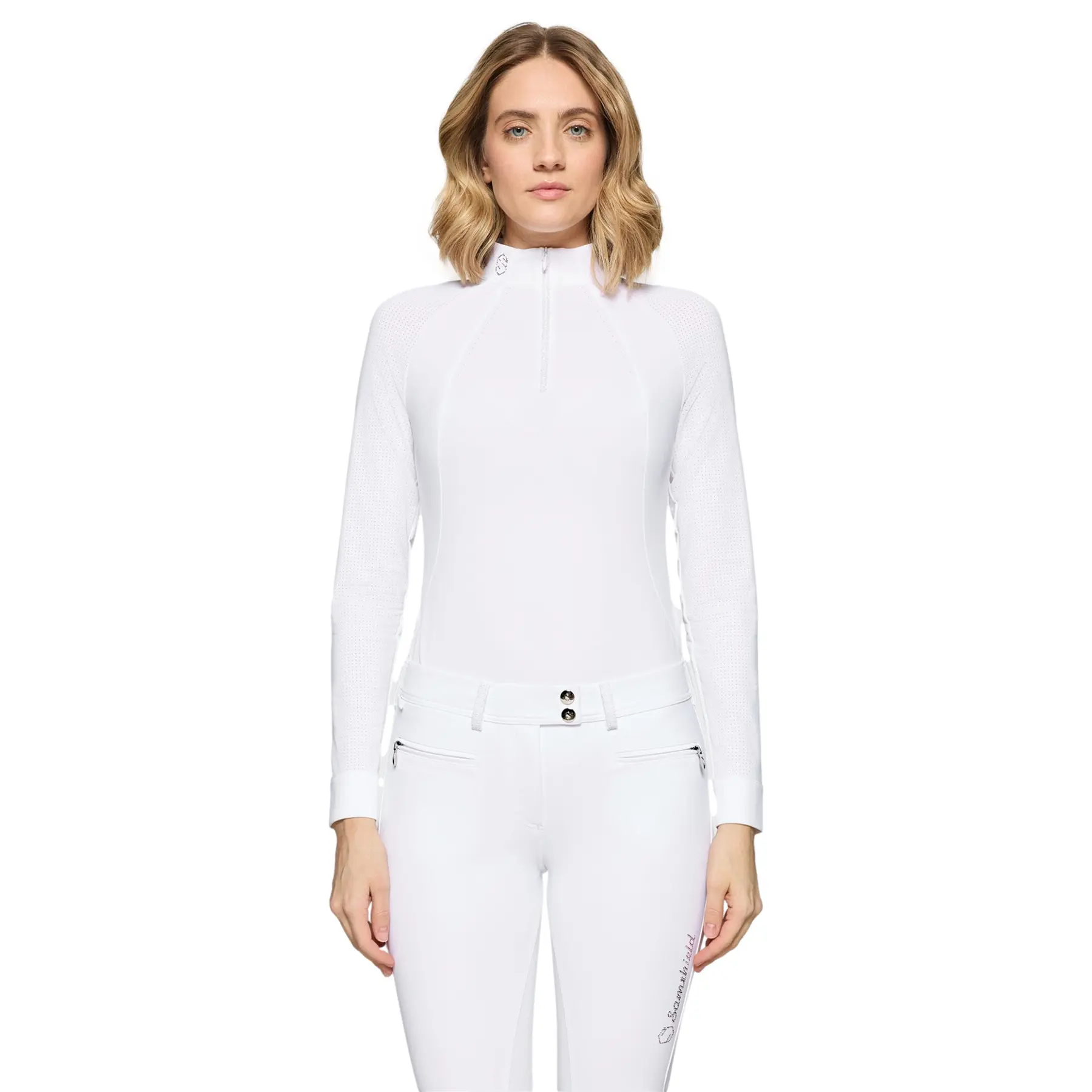 Polo de concours manches longues femme Samshield Adeline Boreal