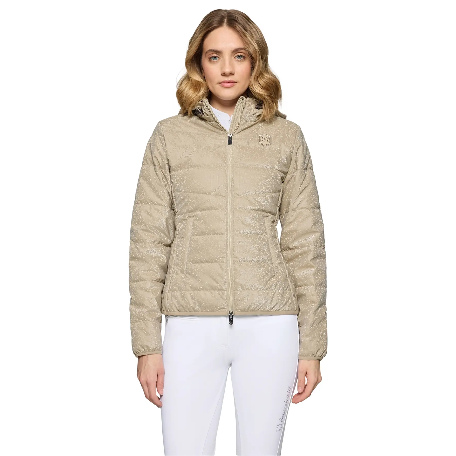 Doudoune équitation à capuche femme Samshield Davos Ice