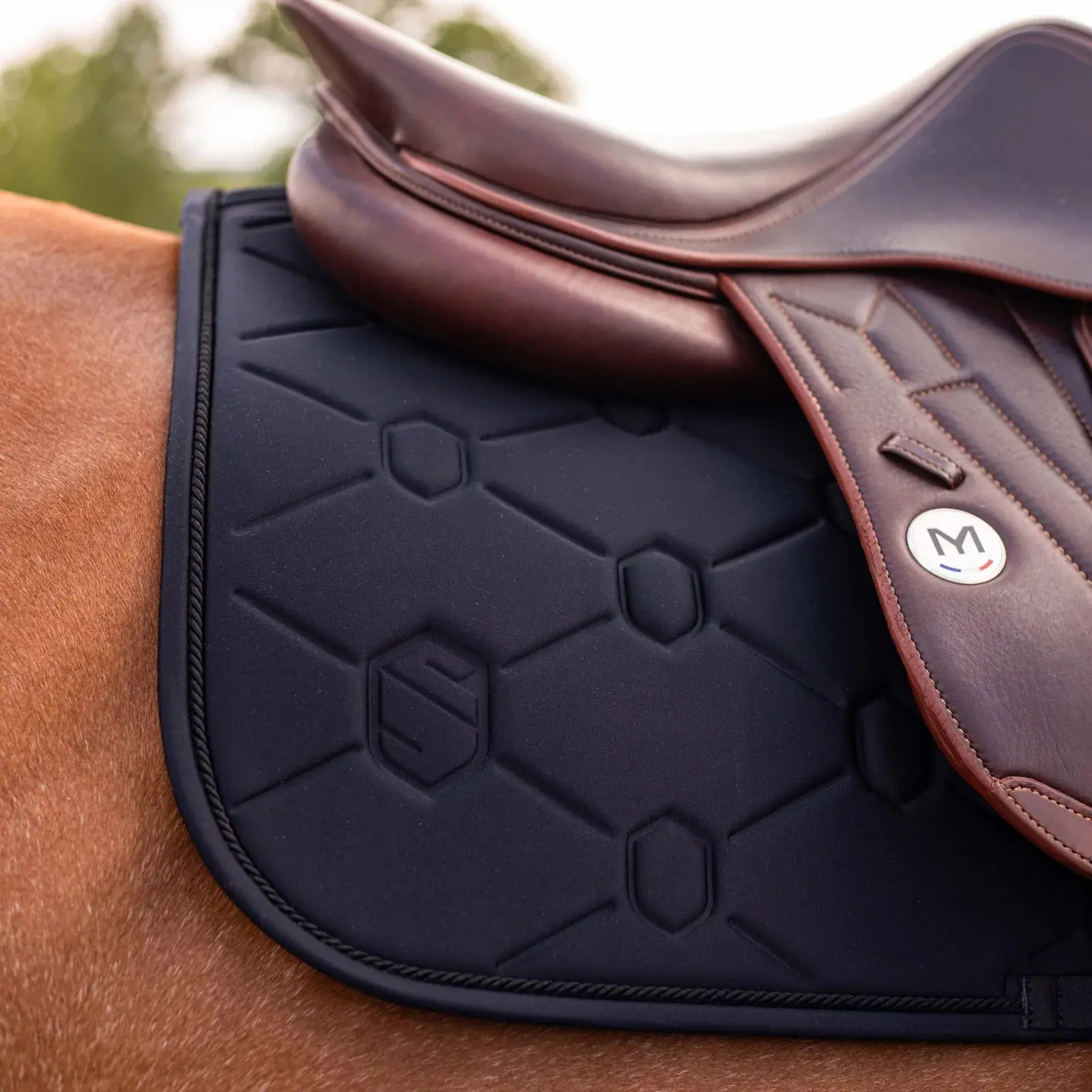 Satteldecke für Pferde Samshield Spineshield Jump Swarovski