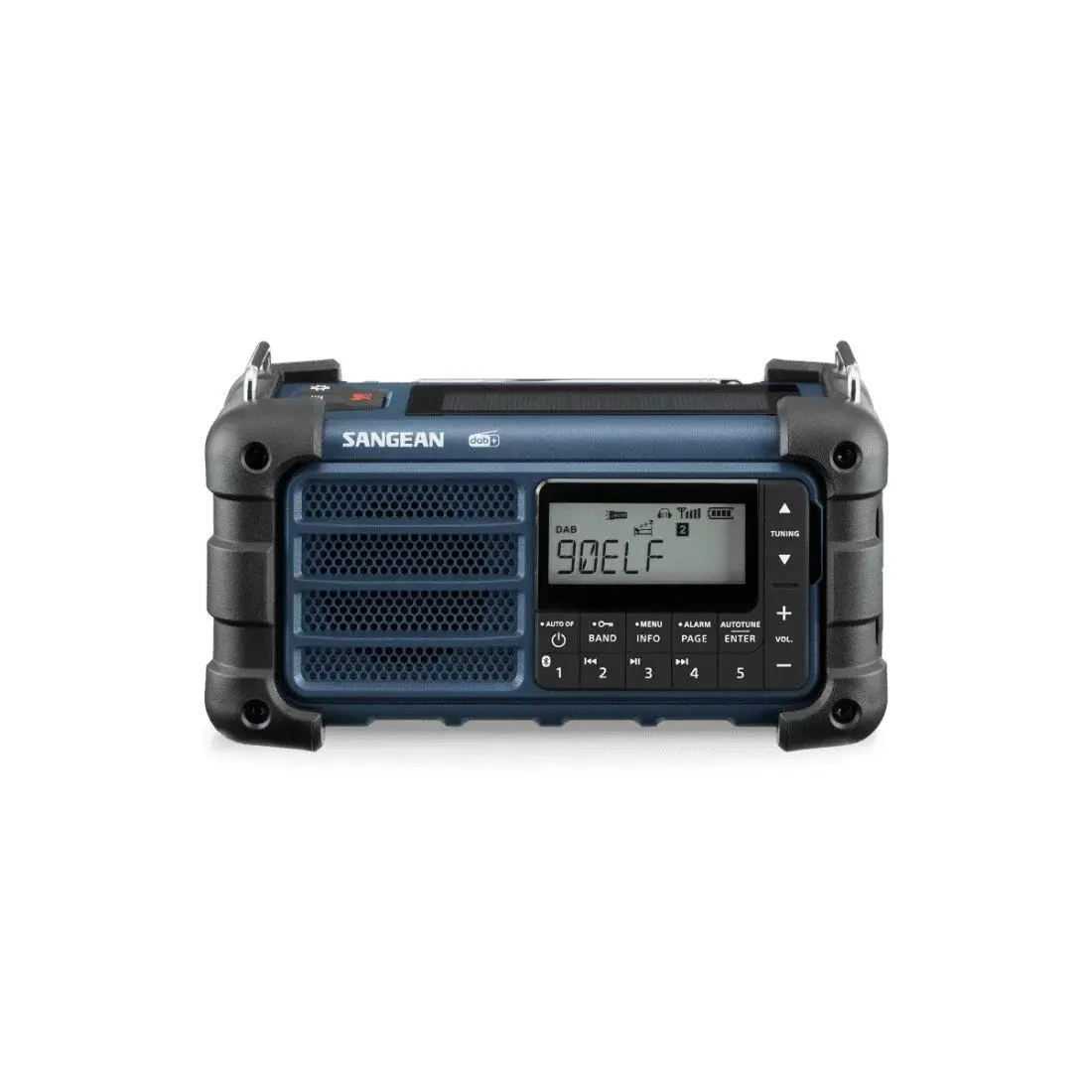 Außenradio fm emergency radio, bluetooth, Solarpanel, spritzwasser- und staubgeschützt, Taschenlampe Sangean MMR-99