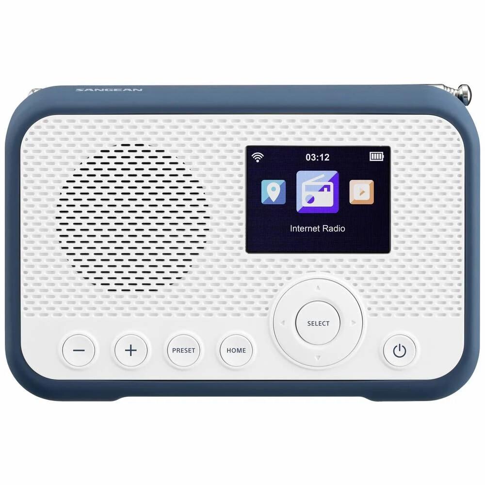 4711317996134 - WFR-39 Internet Taschenradio Internet DAB UKW Internetradio UKW WLAN Spotify Weckfunktion wiederaufladbar Weiß Blau