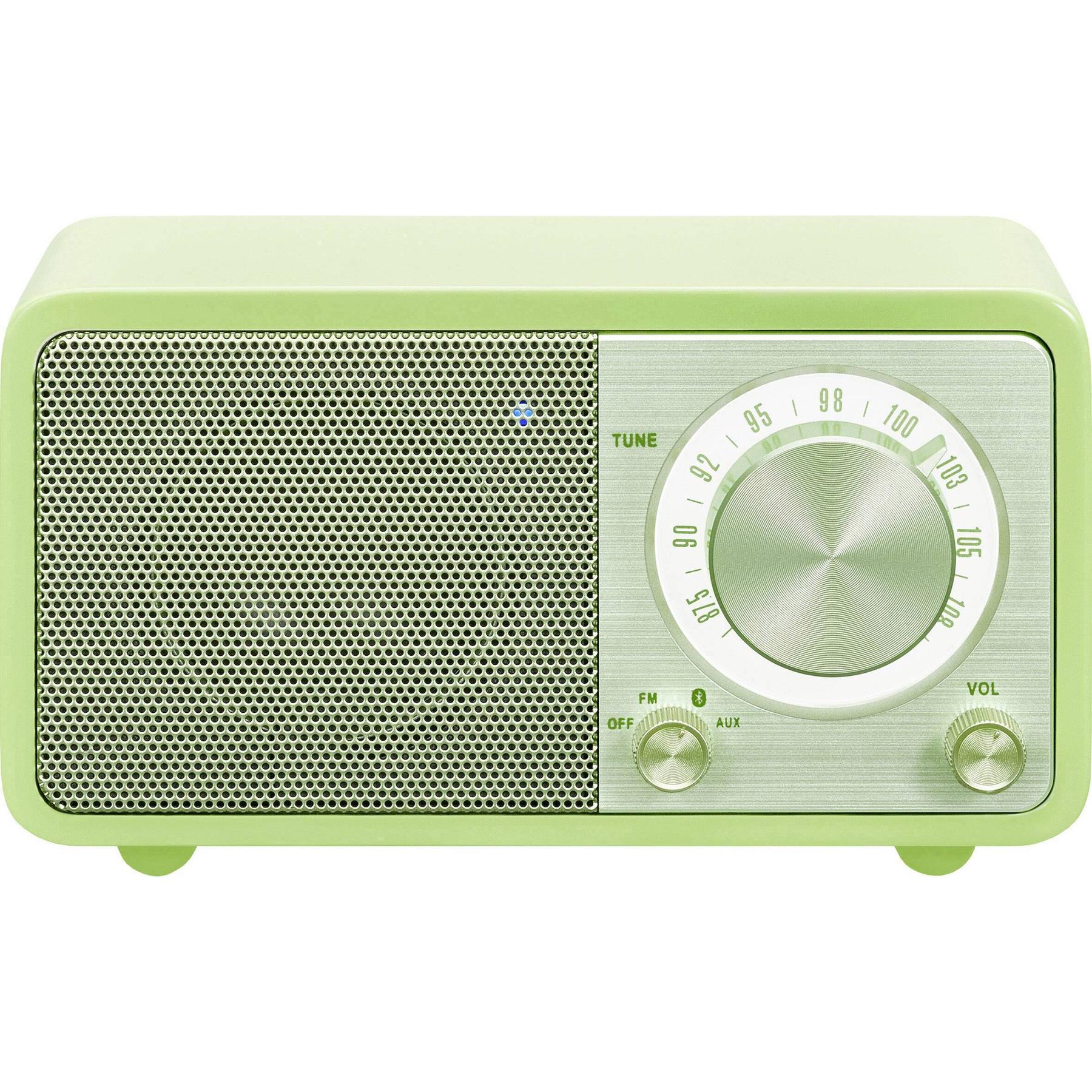 4711317995045 - Wr-7 grün analoges Tischradio fm bluetooth wiederaufladbarer Li-Ionen-Akku - Sangean