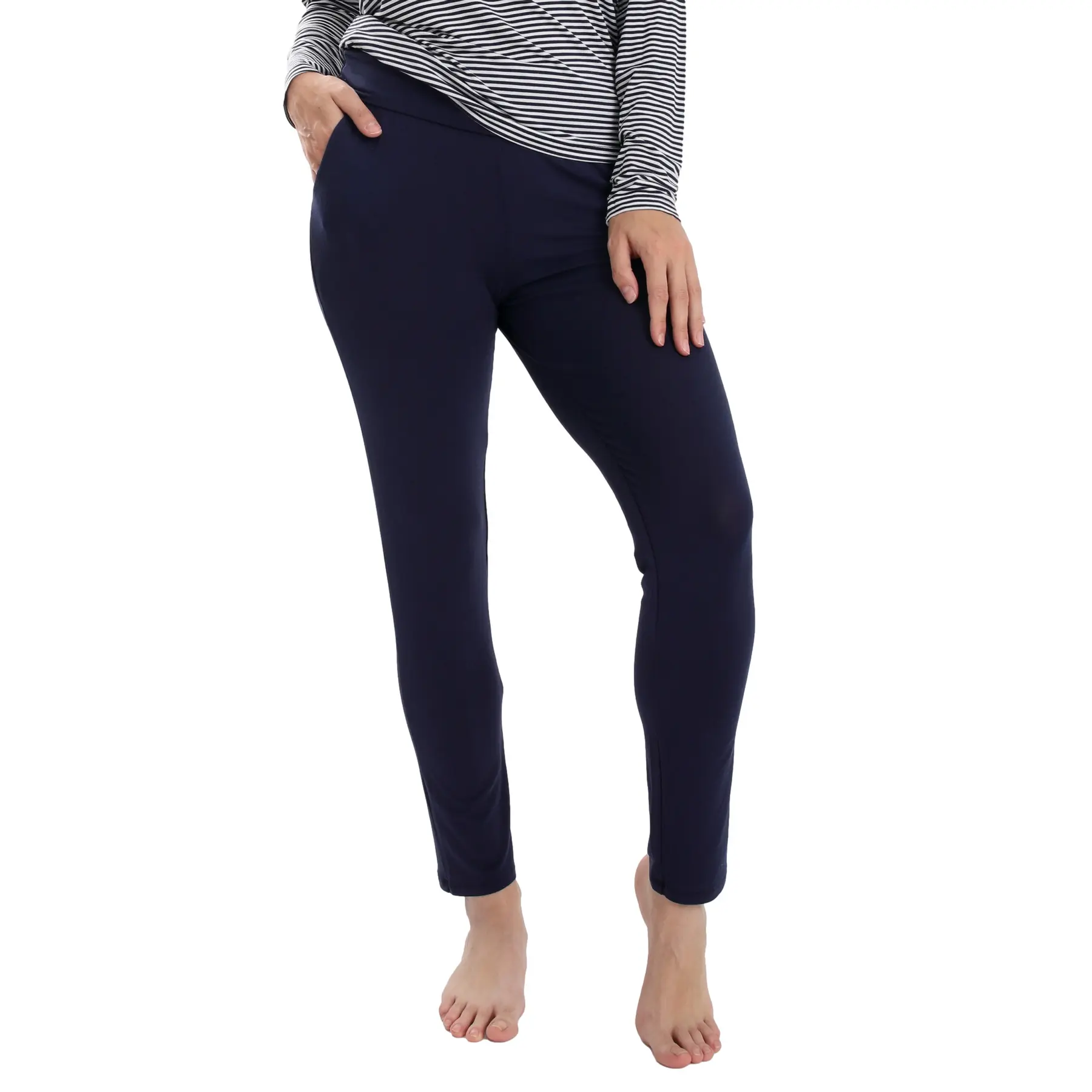 Pantaloni da pigiama a righe donna  Casual Comfort