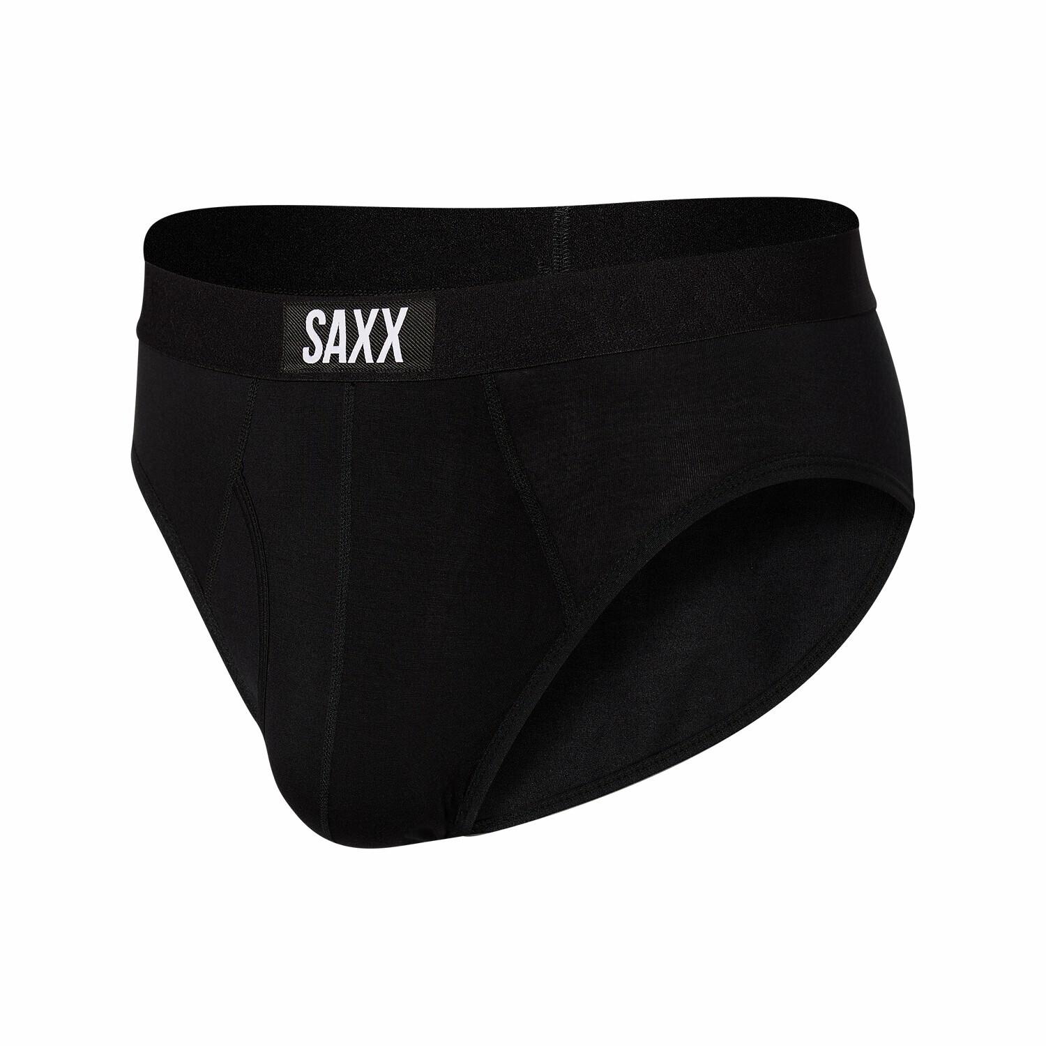 0688296315109 - Saxx - Ultra Super Soft Brief Fly - Kunstfaserunterwäsche Gr S schwarz