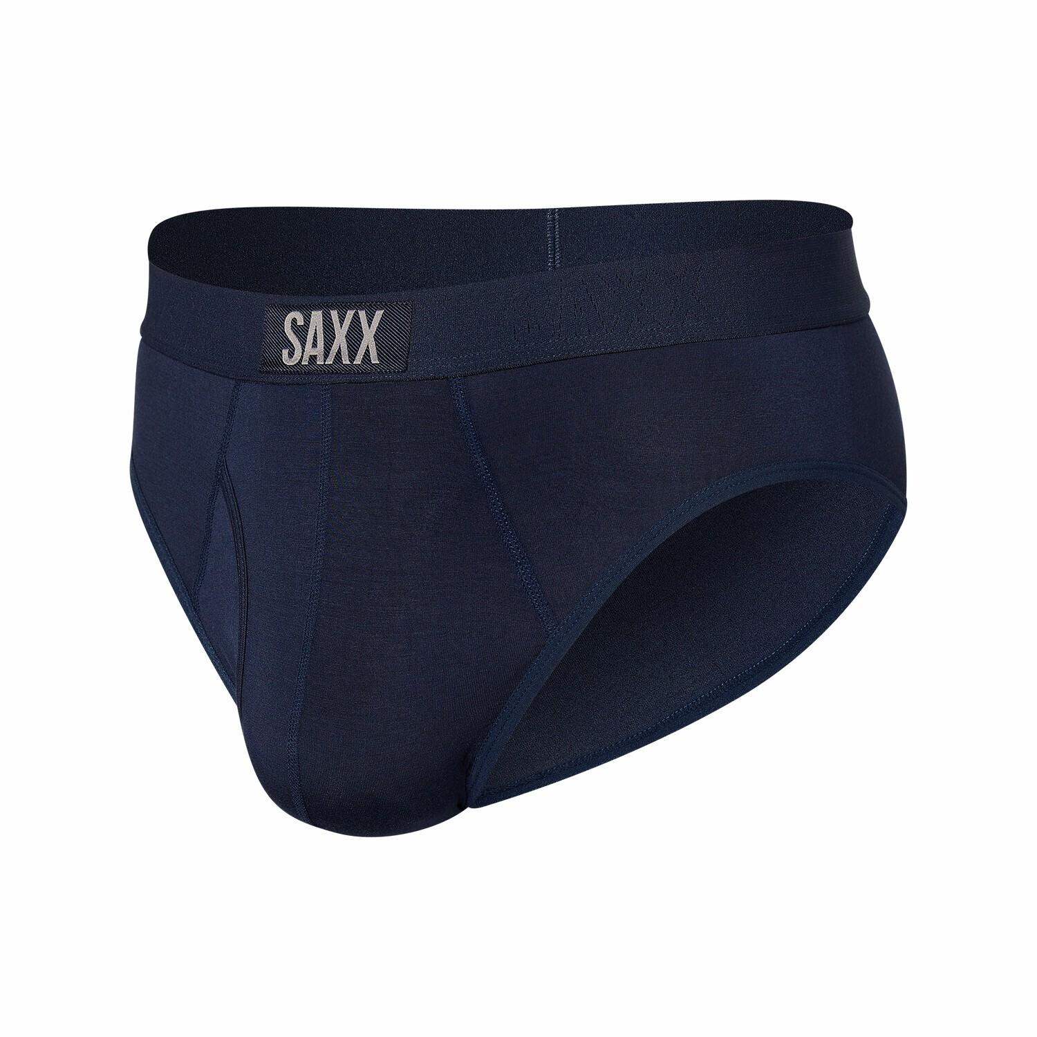 0688296337484 - Saxx - Ultra Super Soft Brief Fly - Kunstfaserunterwäsche Gr M blau