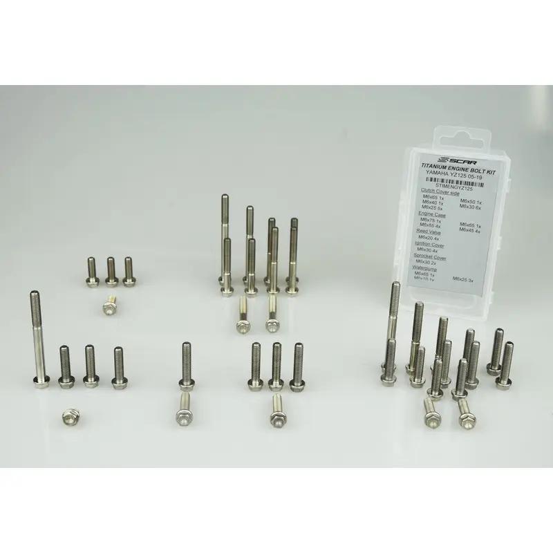 Kit voor titanium motorbouten Scar (x43)
