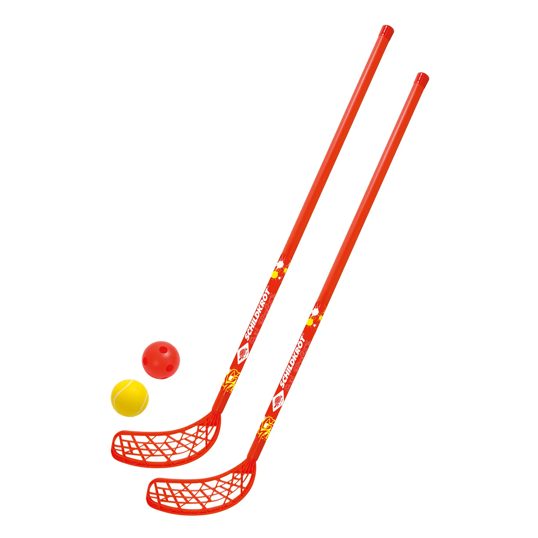 4000885701357 - Schildkröt Floorball Set Fun-Hockey 4-tlg gelb rot