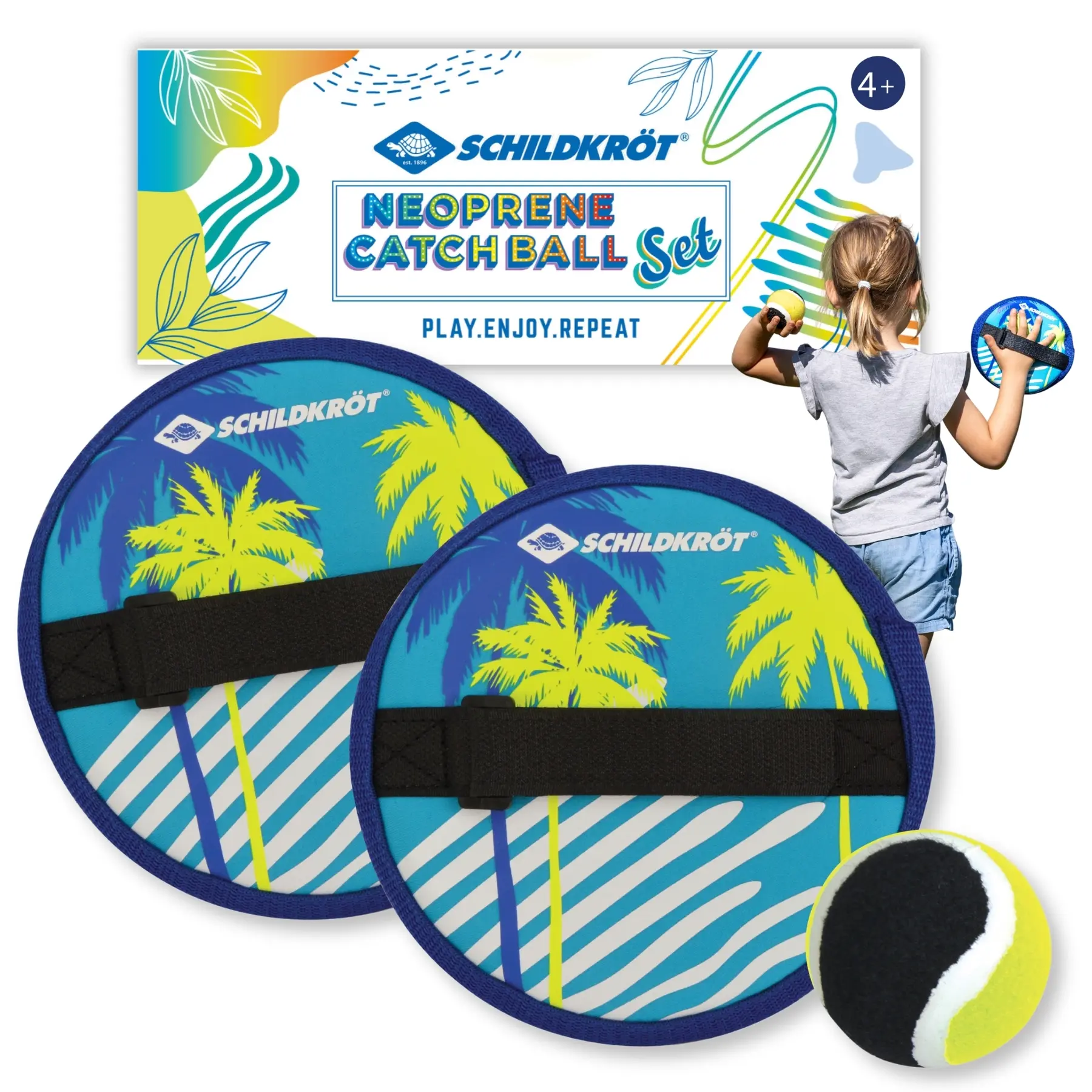 4000885701463 - Schildkröt Funsports Neopren Klettball Set (Bunt one size) Freizeitspiele